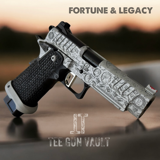 STACCATO CUSTOM P PORTED “FORUNE & LEGACY” 3D ENGRAVED SILVER/BLACK FINISH INFINITY TRIGGER