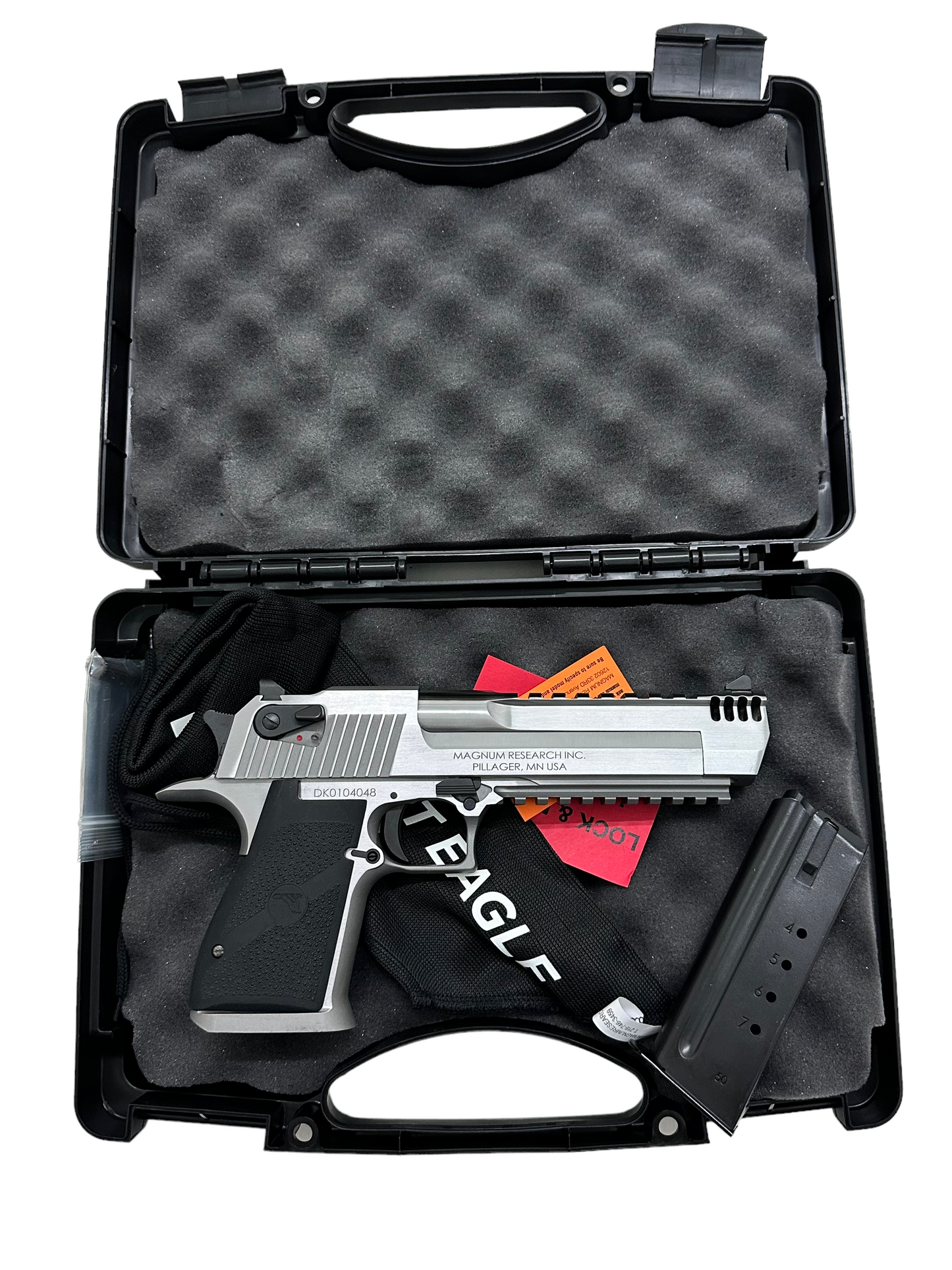 Magnum Research Desert Eagle XIX 50 AE 6" Stainless Steel top and bottom rail NIB