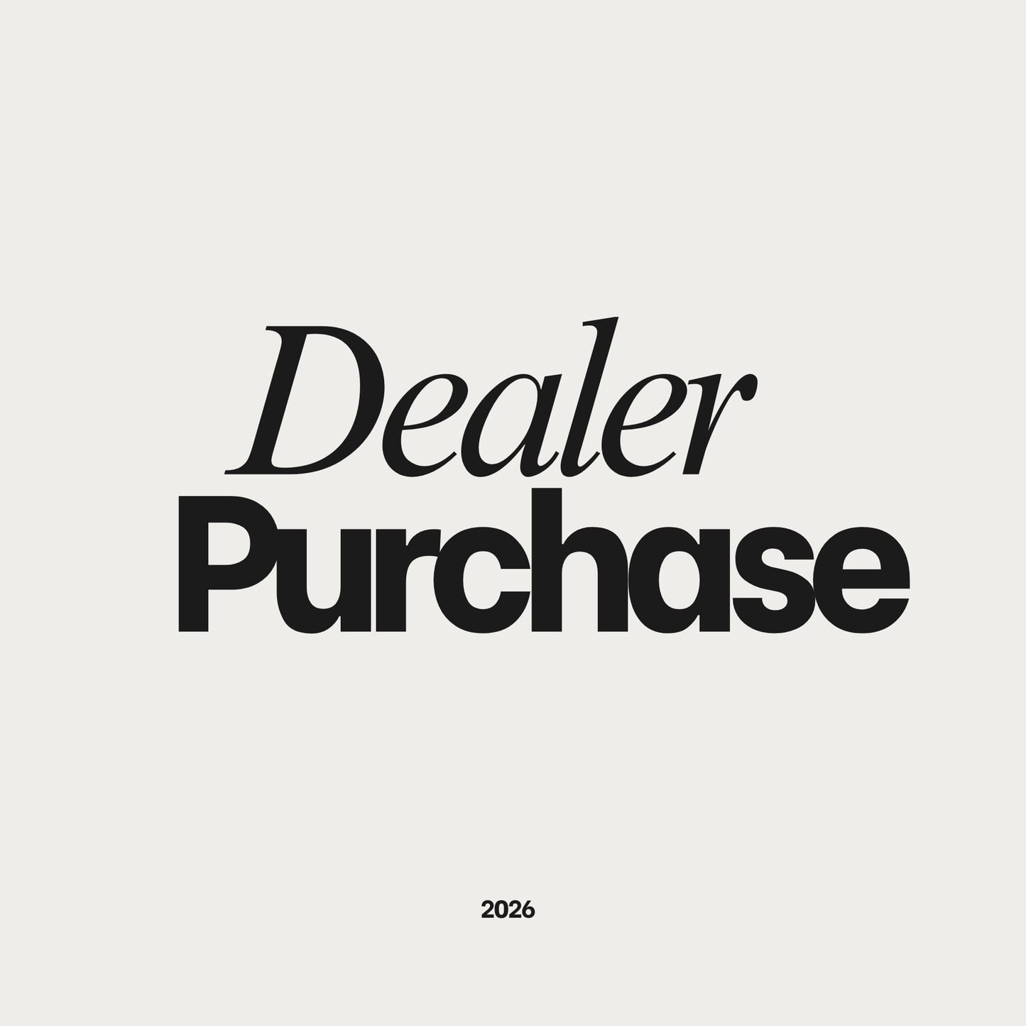 Dealer Purchase