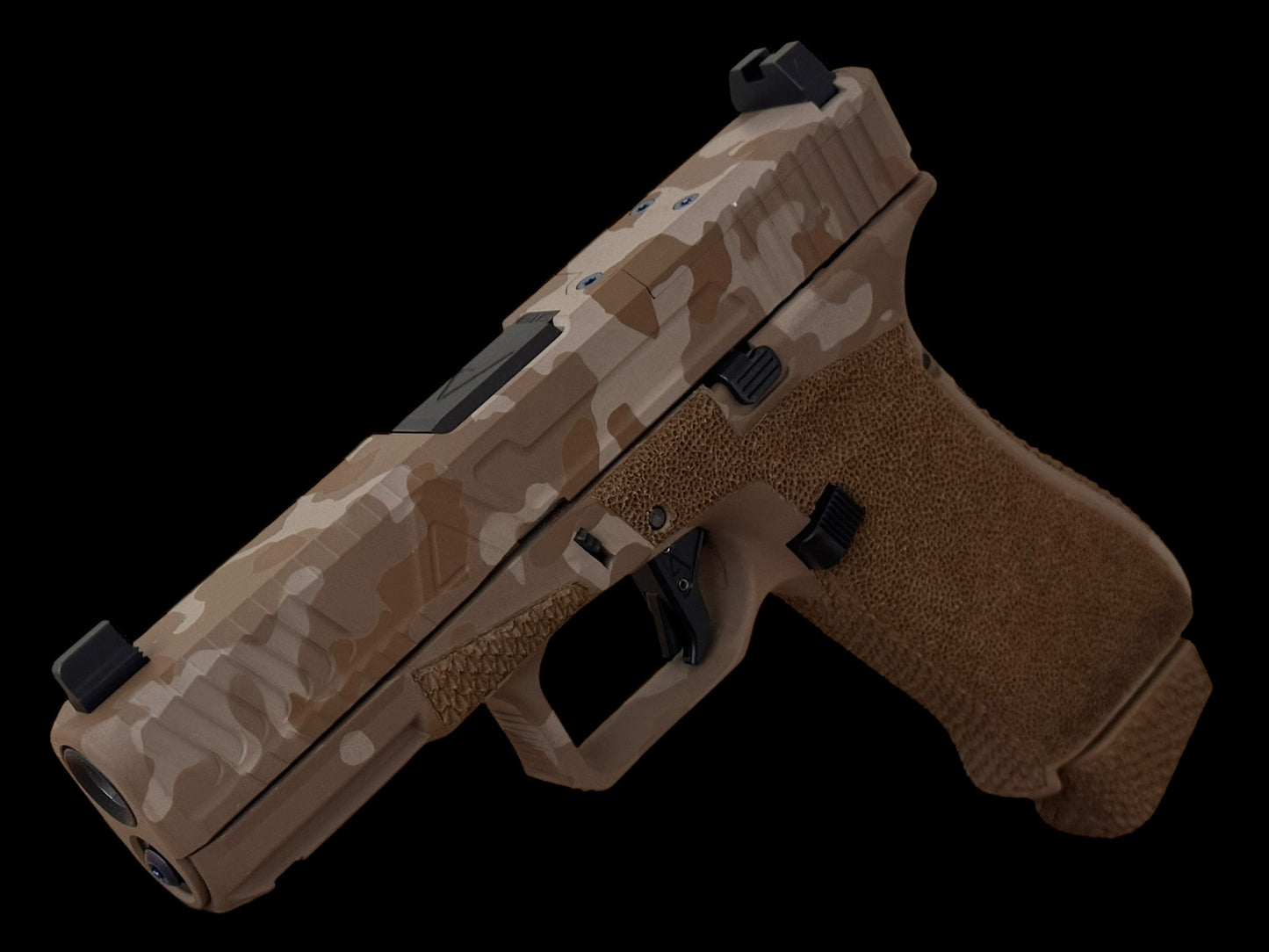 AGENCY ARMS GLOCK 19X FULL BUILD DESERT CAMO AOS