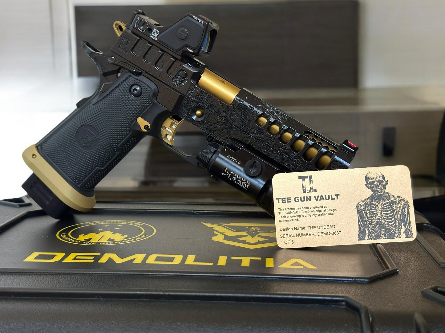 WATCHTOWER DEMOLITIA 1 OF 5 THE “UNDEAD” EDITION 2011 ENGRAVED HIGH GLOSS BLACK FINISH