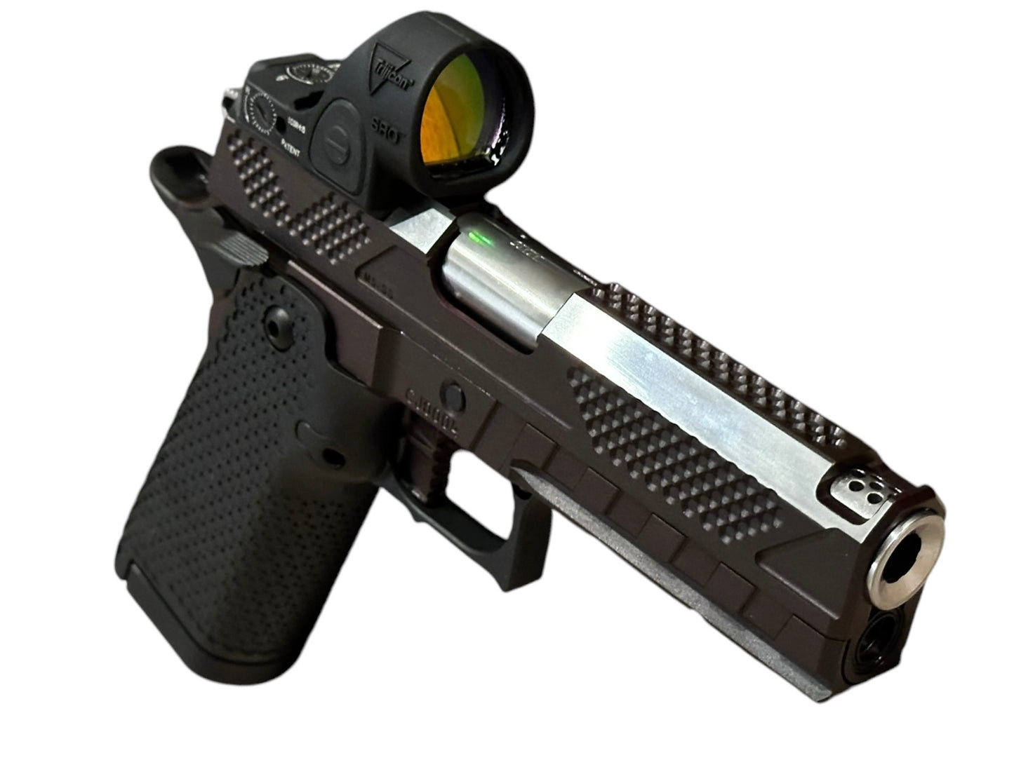 COMBAT PRECISION M5-P COMMANDER 9mm WITH SRO 2.5 MOA POLISHED FLATS