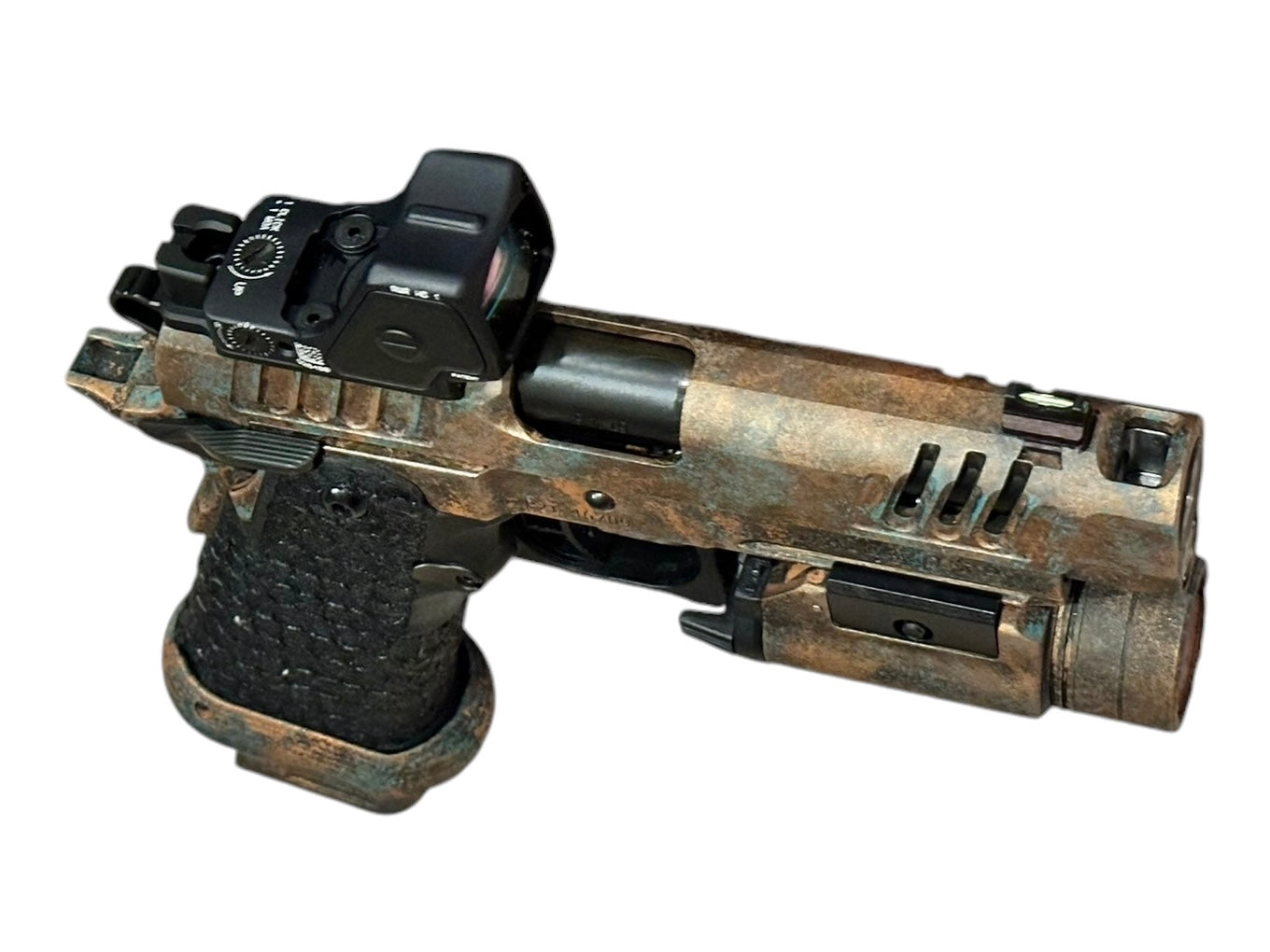 STACCATO P X SERIES FULLY CUSTOMIZED PORTED BARREL SUNKEN SHIP LIMITED EDITION WITH TRIJICON RMR HD AND FLASHLIGHT