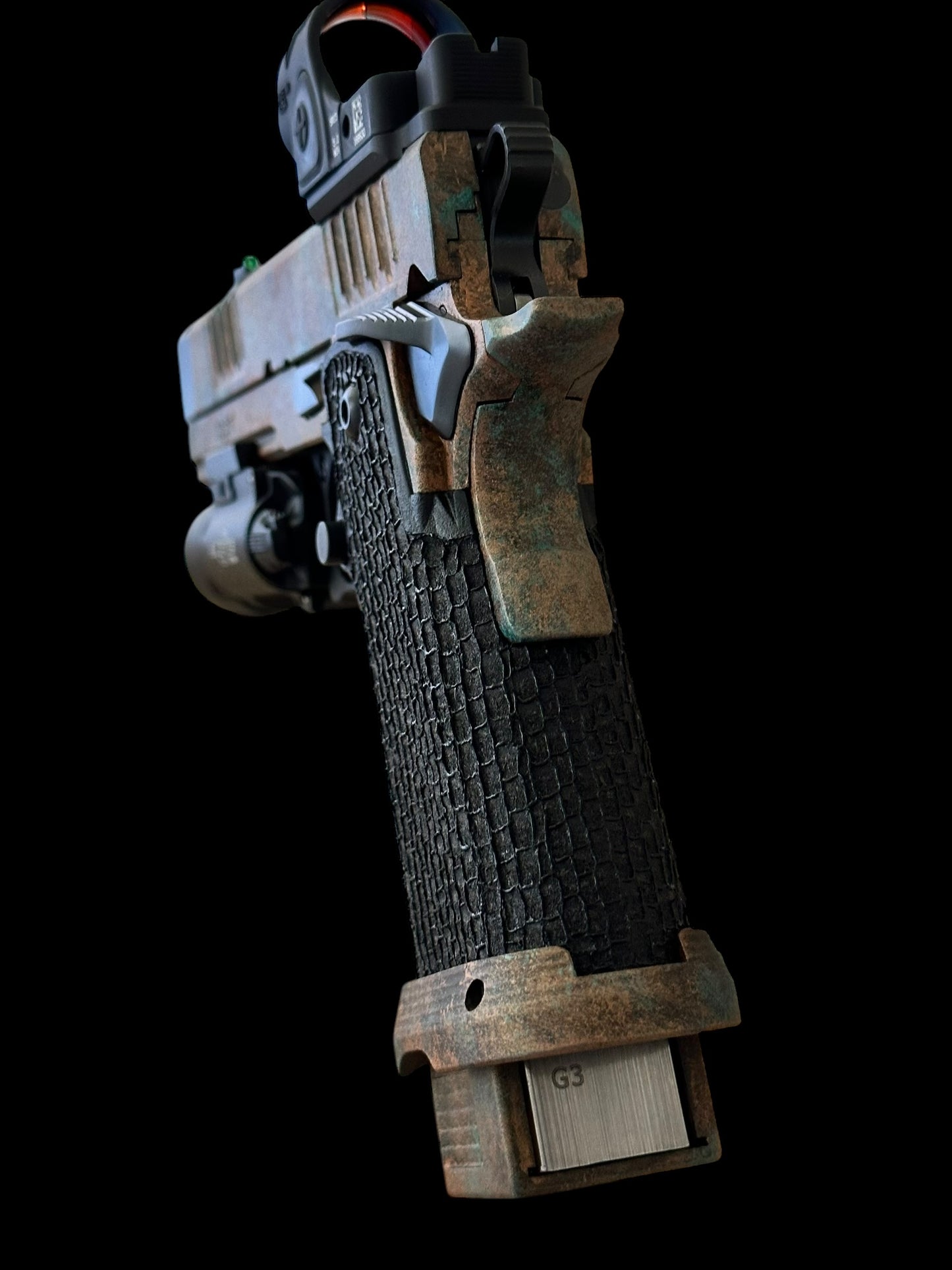 STACCATO CUSTOM XC SUNKEN SHIP LIMITED EDITION WITH TREE BARK GRIPS, ATLAS TRIGGER SRO AND X300