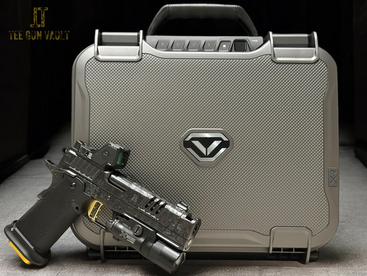 STACCATO CUSTOM XC “IMMORTALS” SPECIAL EDITION BLACK DLC WITH VAULTEK SAFE TRIJICON RMR HD AND X300
