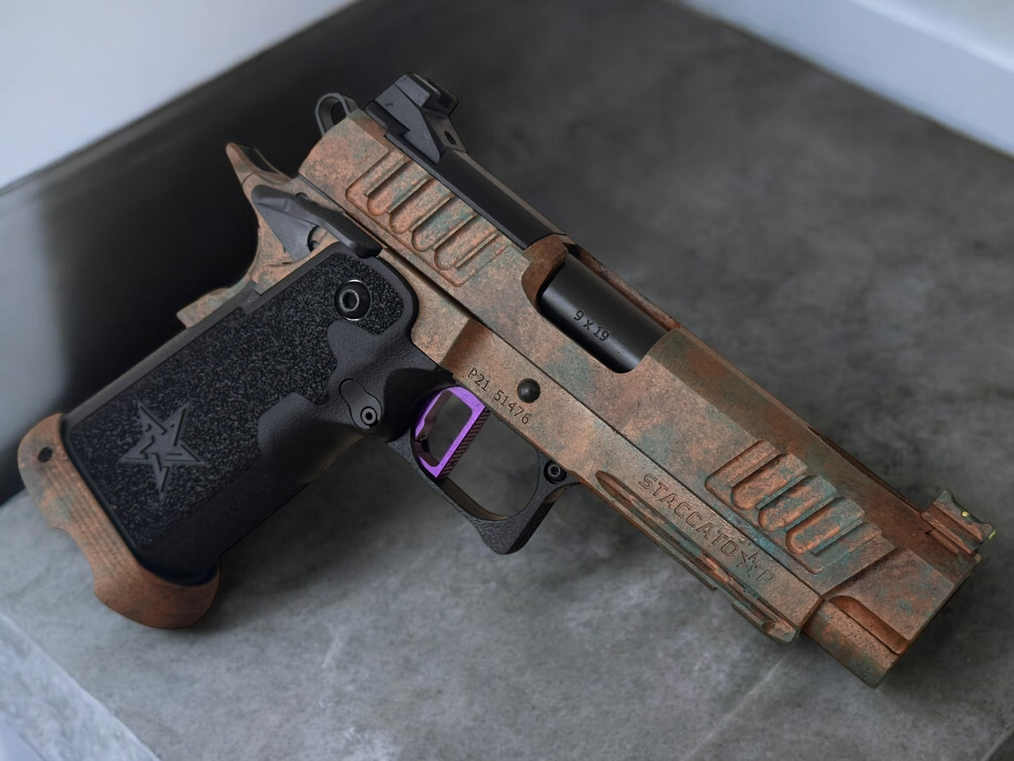 STACCATO CUSTOM P PORTED BARREL LIMITED EDITION "SUNKEN SHIP" WITH INFINITY TRIGGER