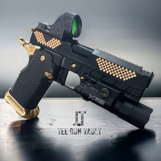 COMBAT PRECISION CUSTOM 2011 PORTED WITH TRIJICON SRO & X300 9MM