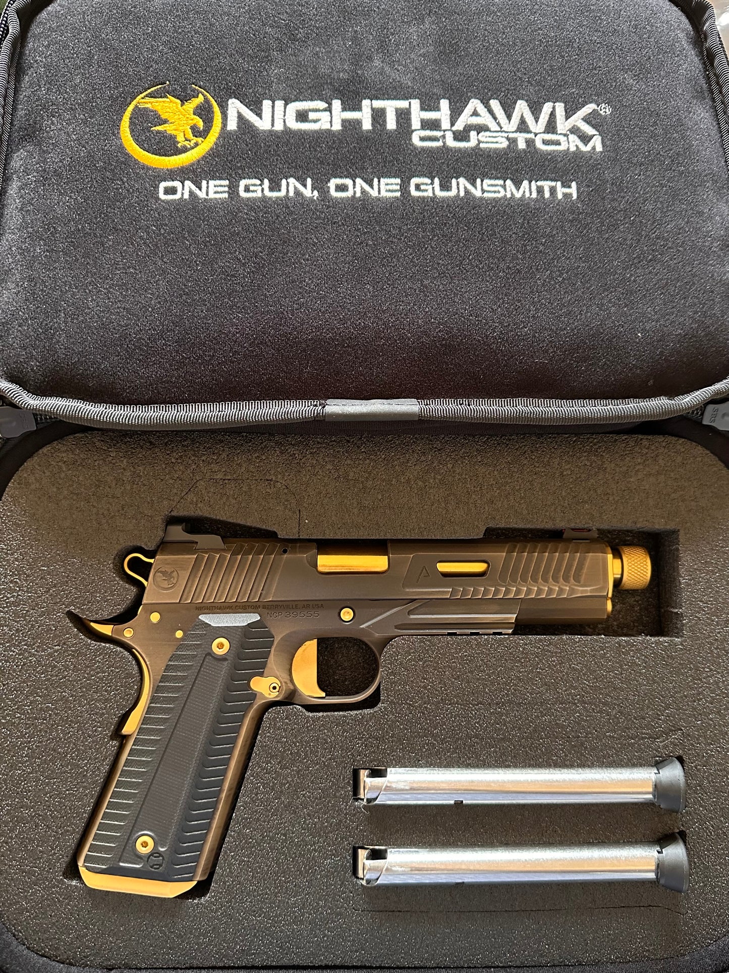 1911 NIGHTHAWK CUSTOM AGENT 2 THREADED BARREL OPTIC READY .45 ACP (pre owned unfired)