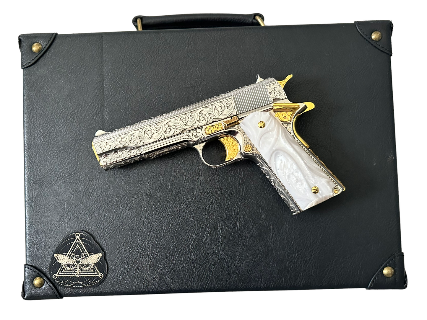 COLT CUSTOM 1911 .38 SUPER ENGRAVED AND 24K GOLD PLATED