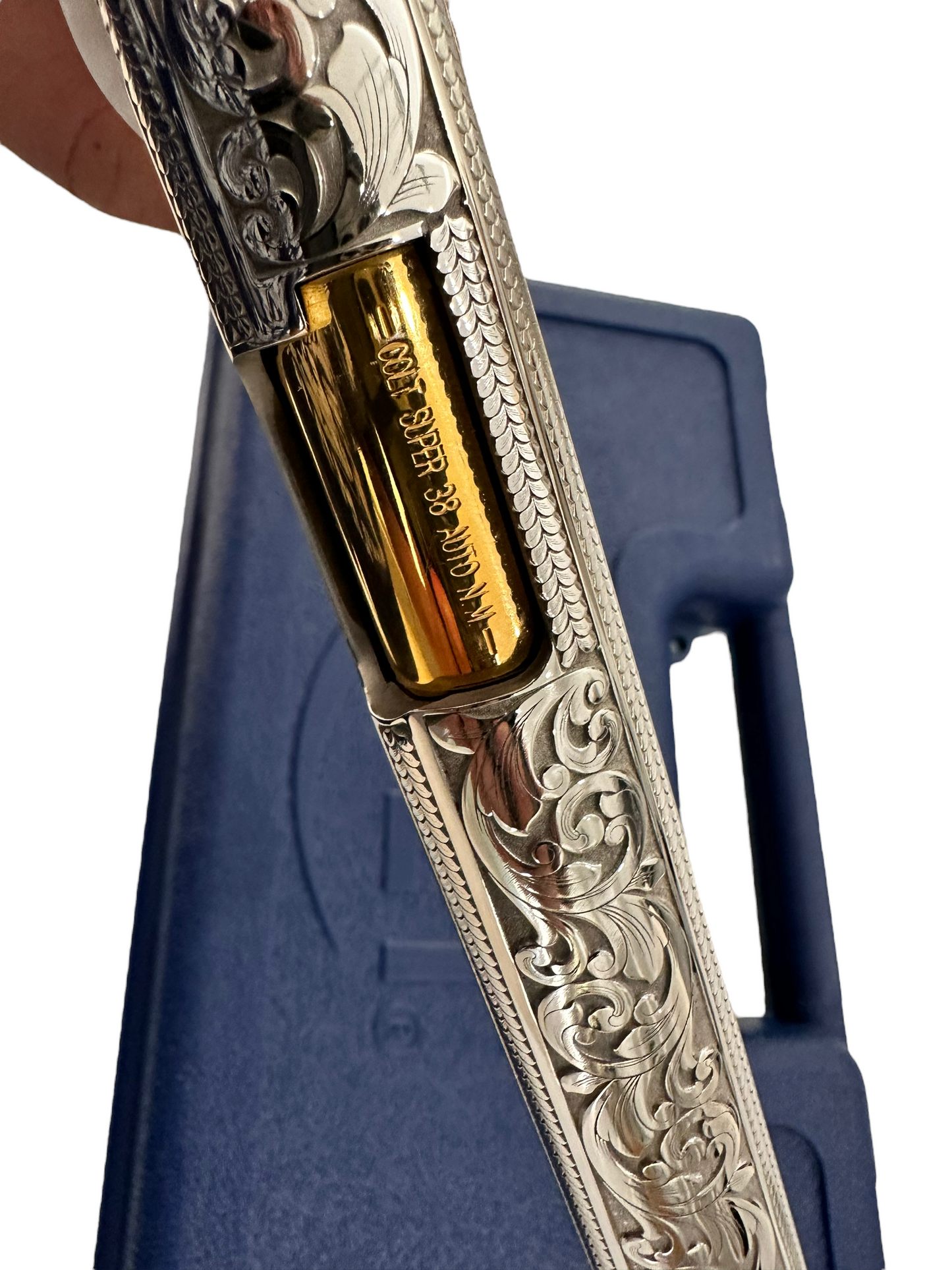 COLT CUSTOM 1911 .38 SUPER ENGRAVED AND 24K GOLD PLATED