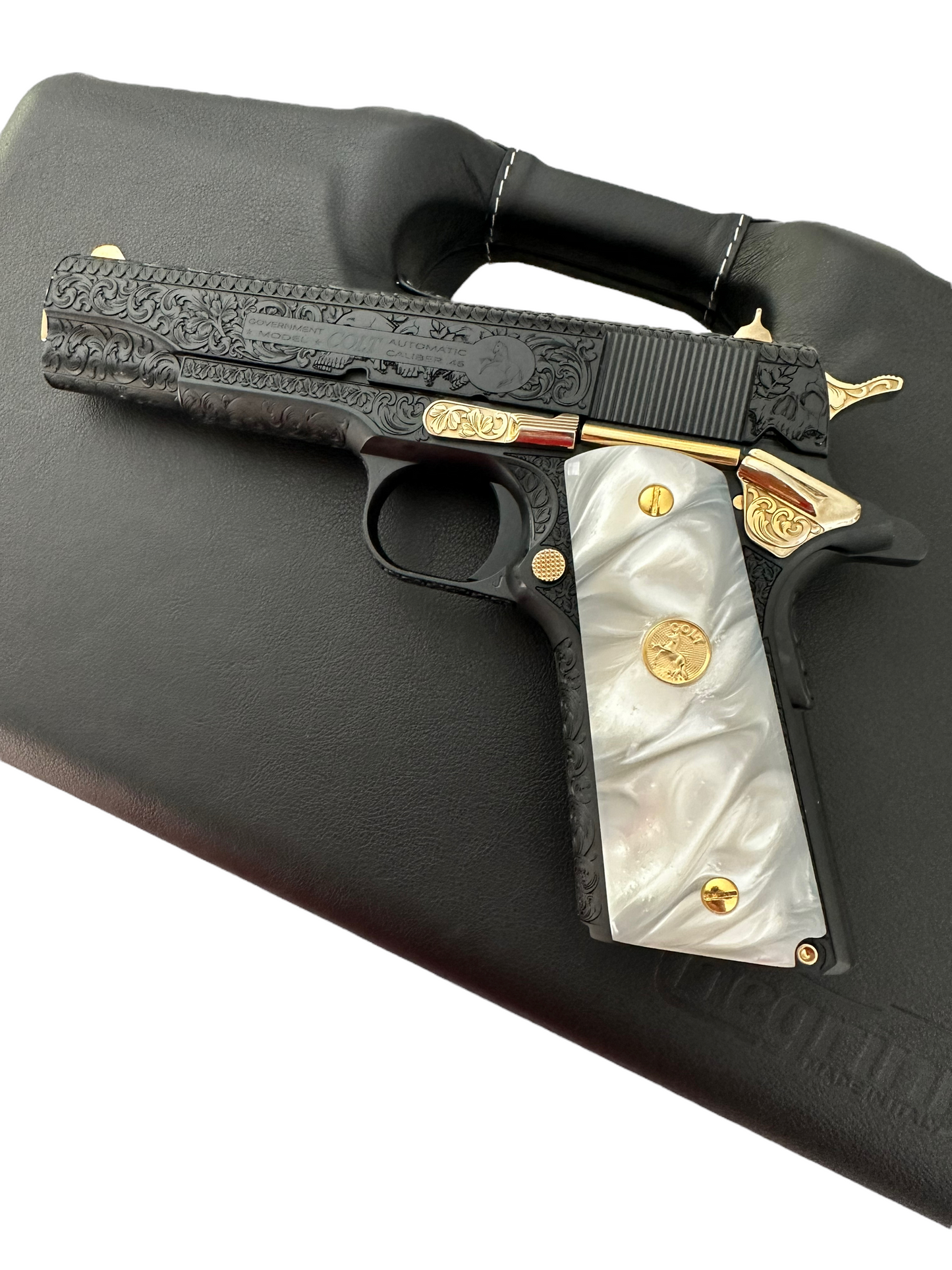 COLT CUSTOM 1911 SERIES 70 FULLY ENGRAVED BLUED AND GOLD PLATED (pre order) (3 weeks)
