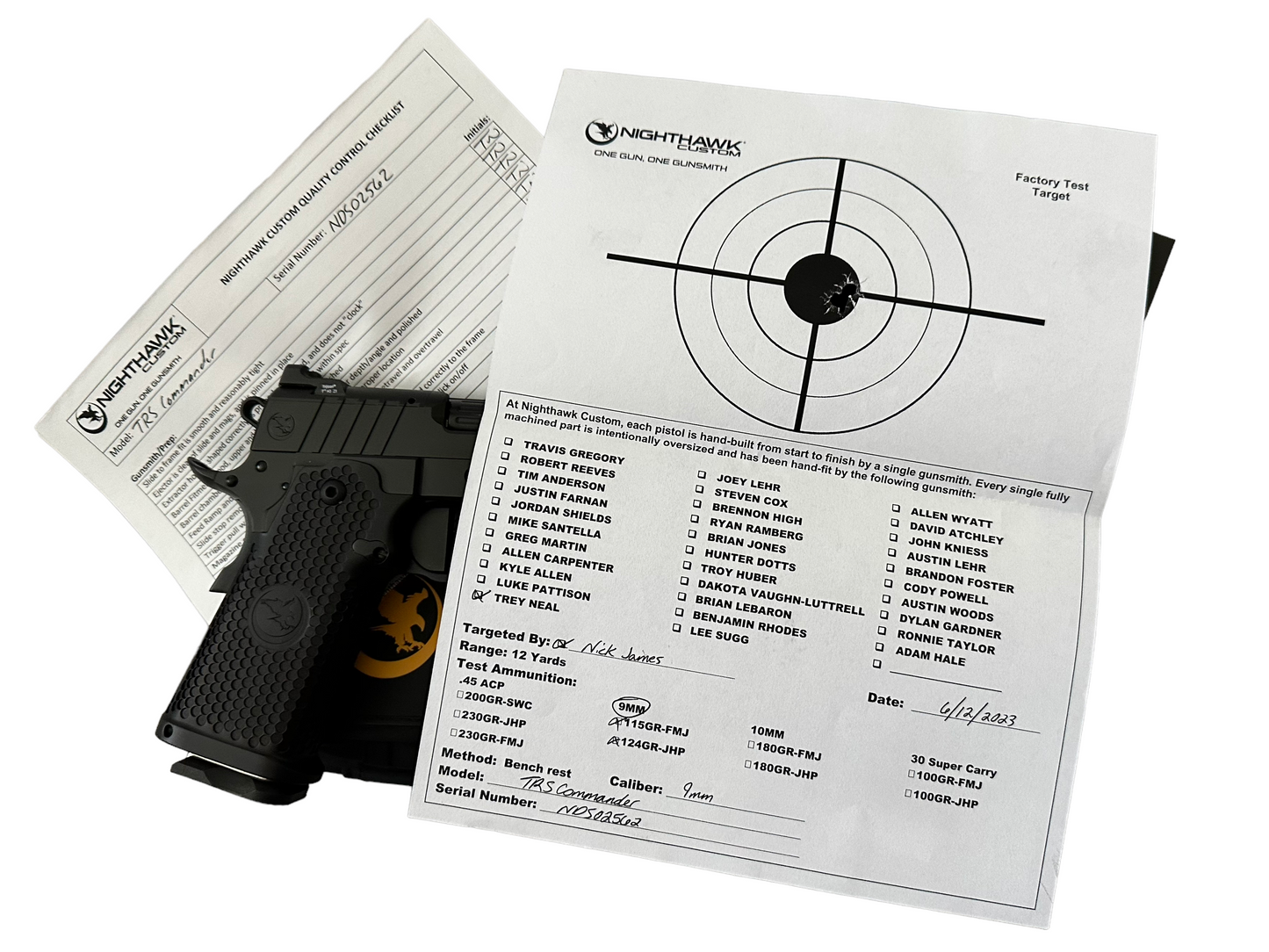 NIGHTHAWK CUSTOM TRS COMMANDER BLACKOUT 9MM