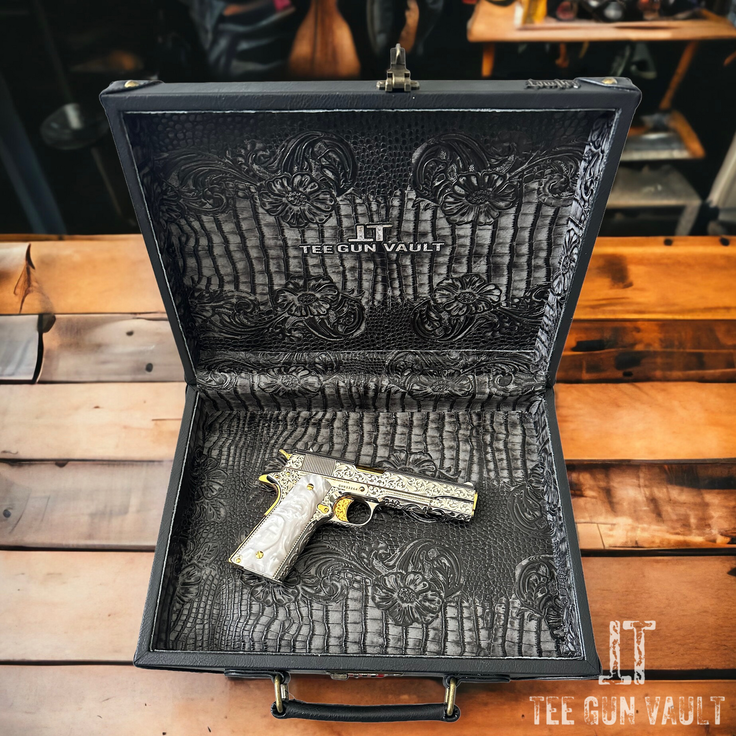 COLT CUSTOM 1911 .38 SUPER ENGRAVED AND 24K GOLD PLATED