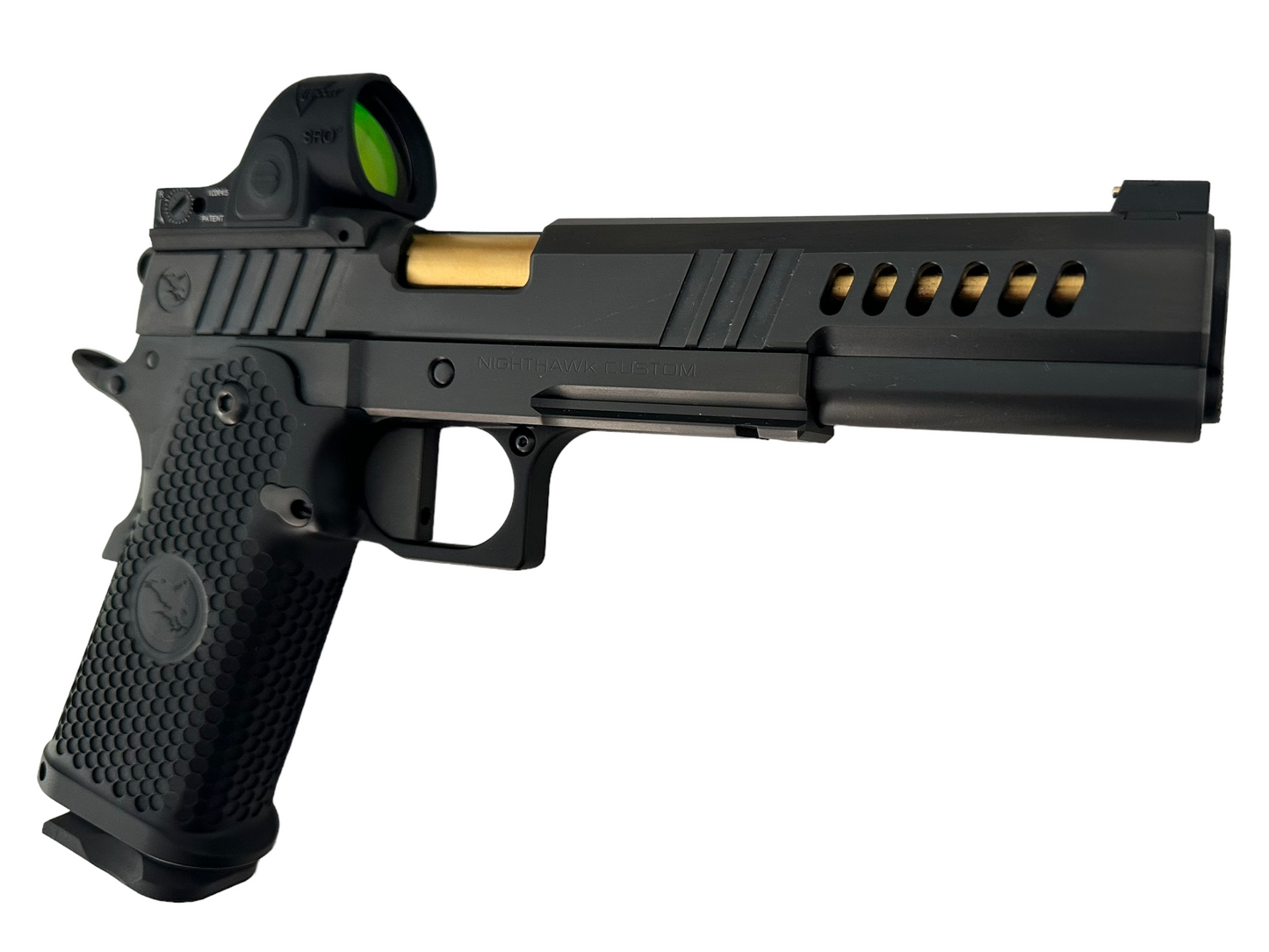 NIGHTHAWK CUSTOM CHAIRMAN LONG SLIDE DOUBLE STACK 9MM WITH TRIJICON SRO