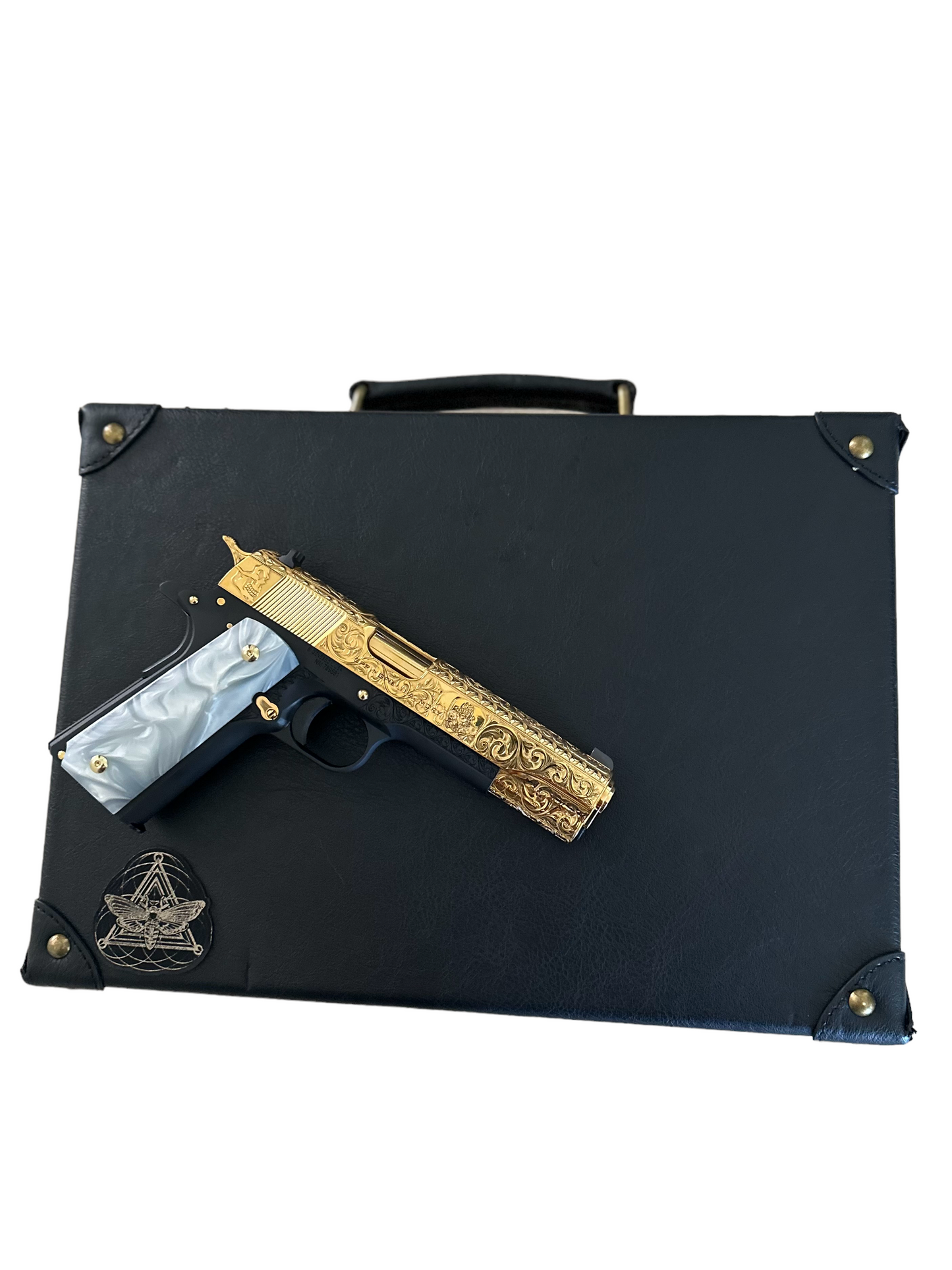 SPRINGFIELD ARMORY 1911 MIL SPEC 45ACP 24k GOLD PLATED AND FULLY ENGRAVED