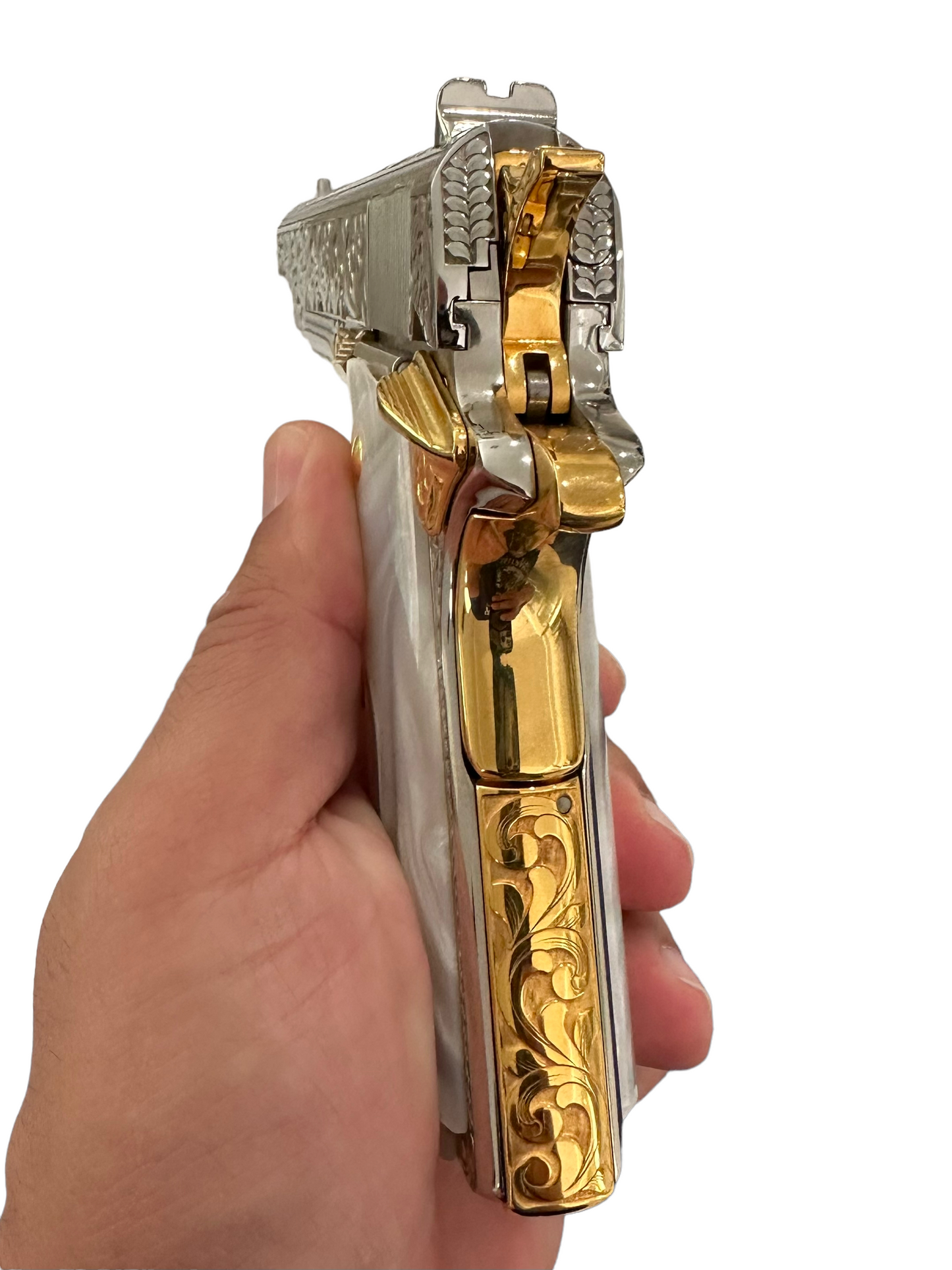 COLT CUSTOM 1911 .38 SUPER ENGRAVED AND 24K GOLD PLATED