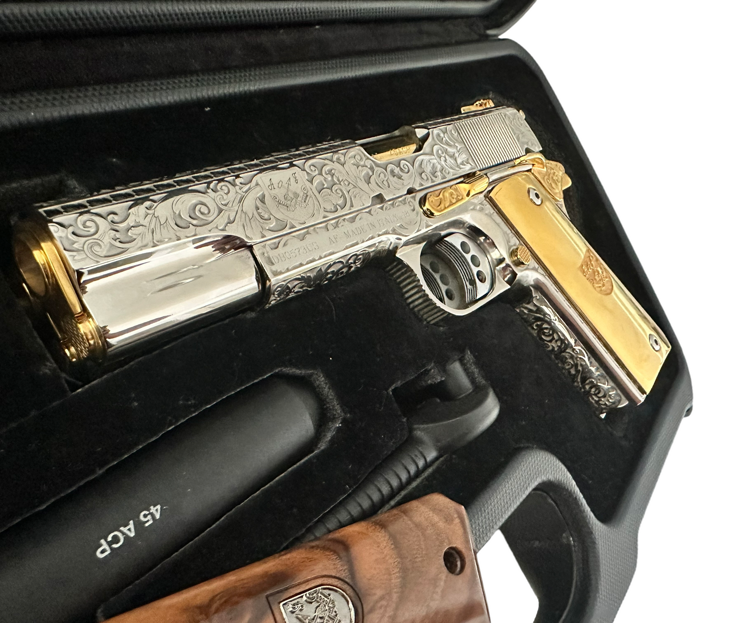 ARSENAL DOUBLE BARREL STANDARD 45ACP CUSTOM WITH RARE DISPLAY CASE 1 OF 1 (PRE-OWNED)
