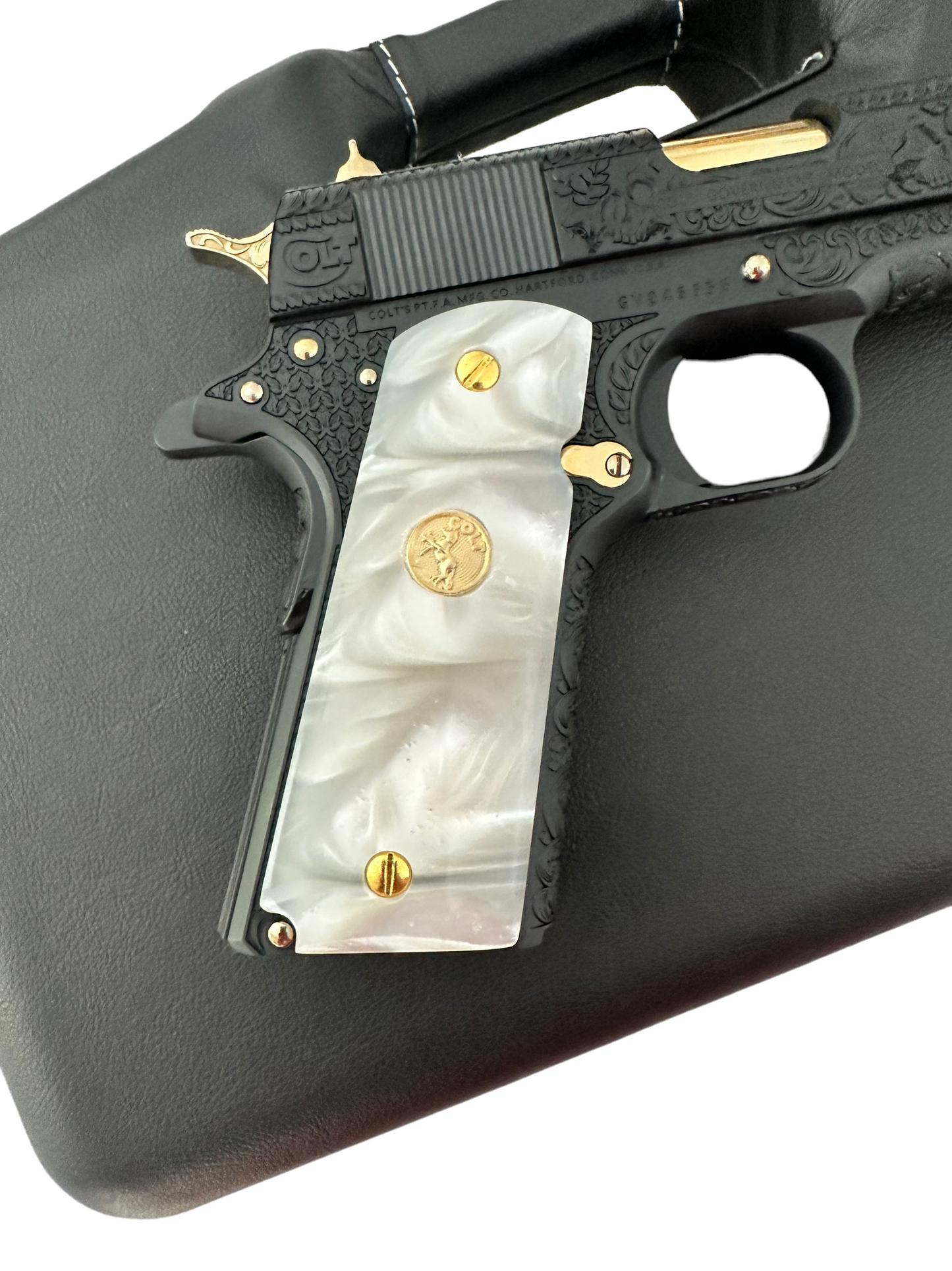 COLT CUSTOM 1911 SERIES 70 FULLY ENGRAVED BLUED AND GOLD PLATED (pre order) (3 weeks)