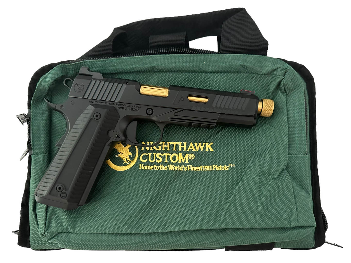 NIGHTHAWK CUSTOM AGENT 2 THREADED BLACK GOLD .45ACP (PRE-OWNED)