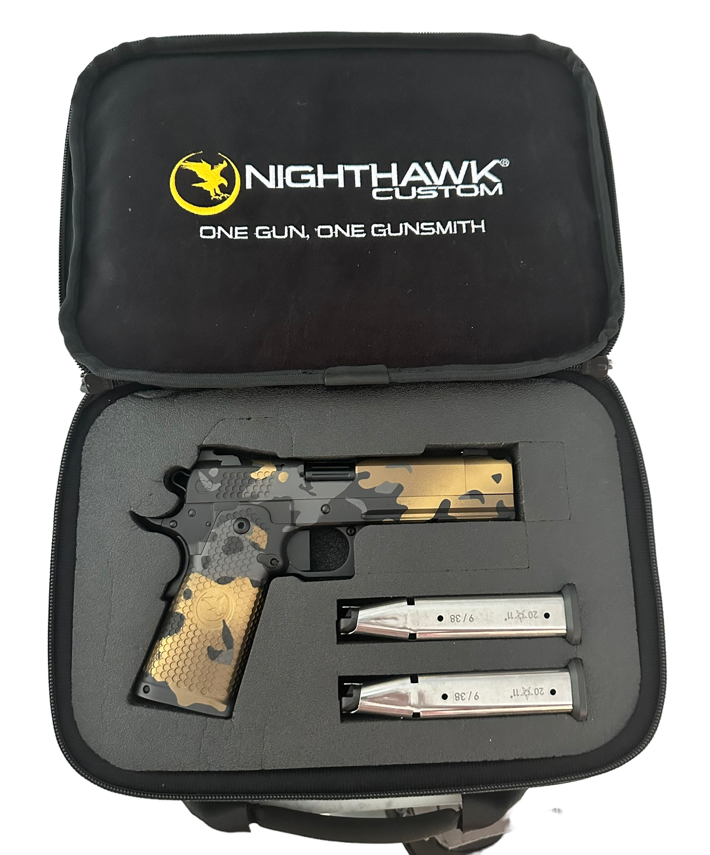 NIGHTHAWK CUSTOM TRS COMP HALO CAMO FINISH 9MM