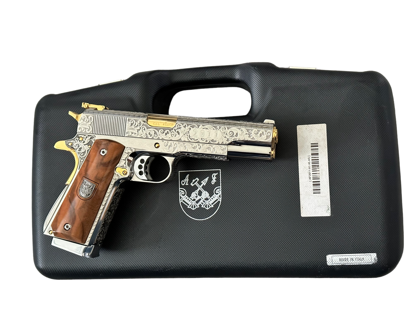 ARSENAL DOUBLE BARREL STANDARD 45ACP CUSTOM WITH RARE DISPLAY CASE 1 OF 1 (PRE-OWNED)