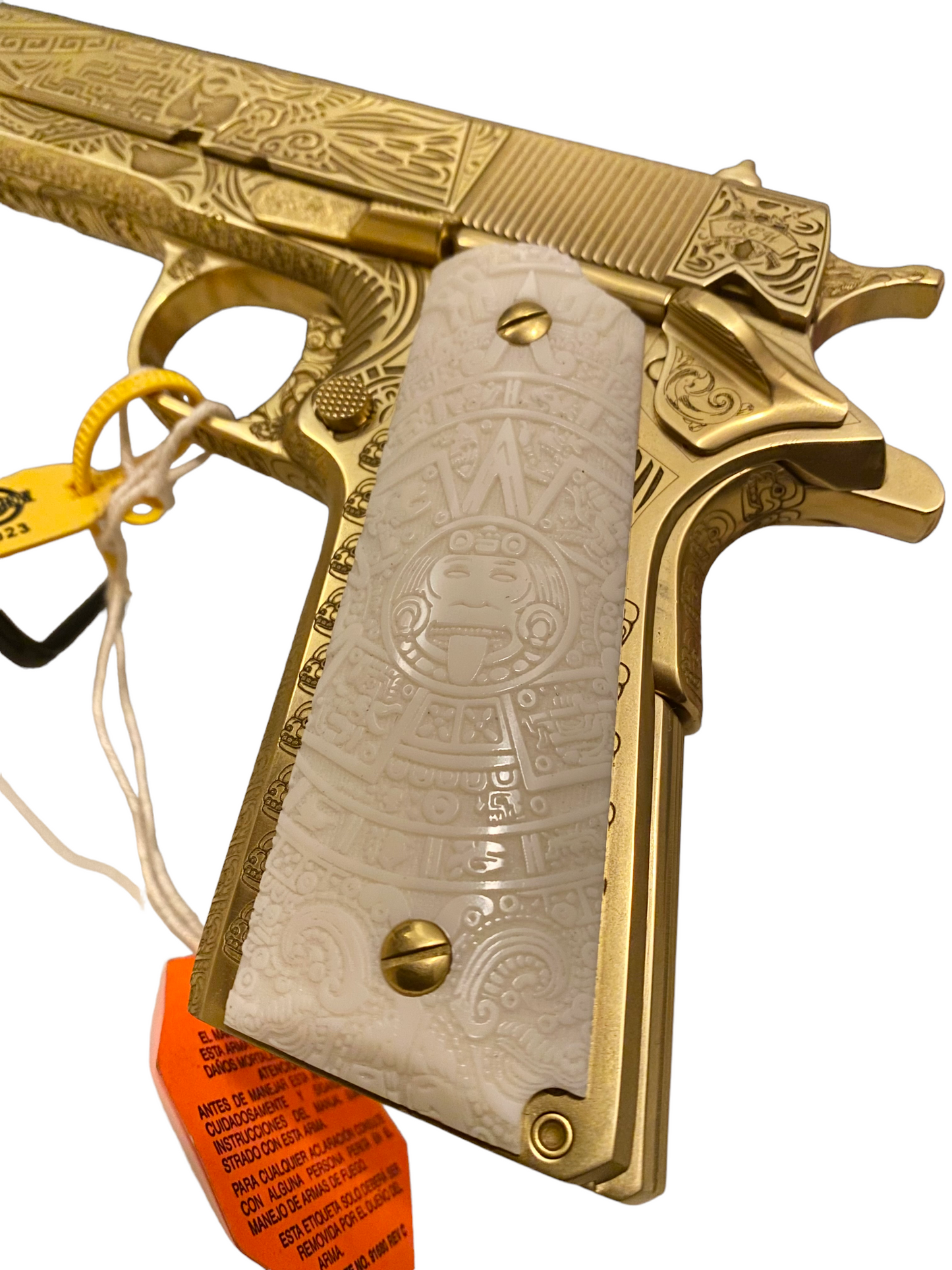 COLT CUSTOM SHOP 1911 GOVERNMENT SERIES 70 FULLY AZTEC ENGRAVING IN GOLD NITRIDE 45acp