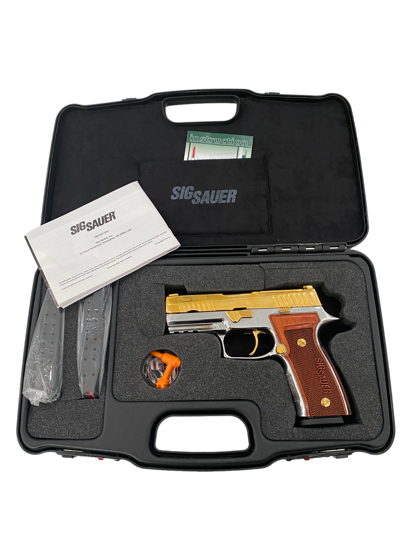 SIG P320 AXG 9MM 2 TONE GOLD PLATED HIGH POLISHED