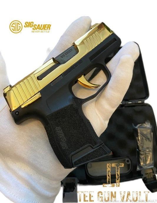 SIG SAUER P365 CARRY 24K GOLD PLATED NIB! 9MM