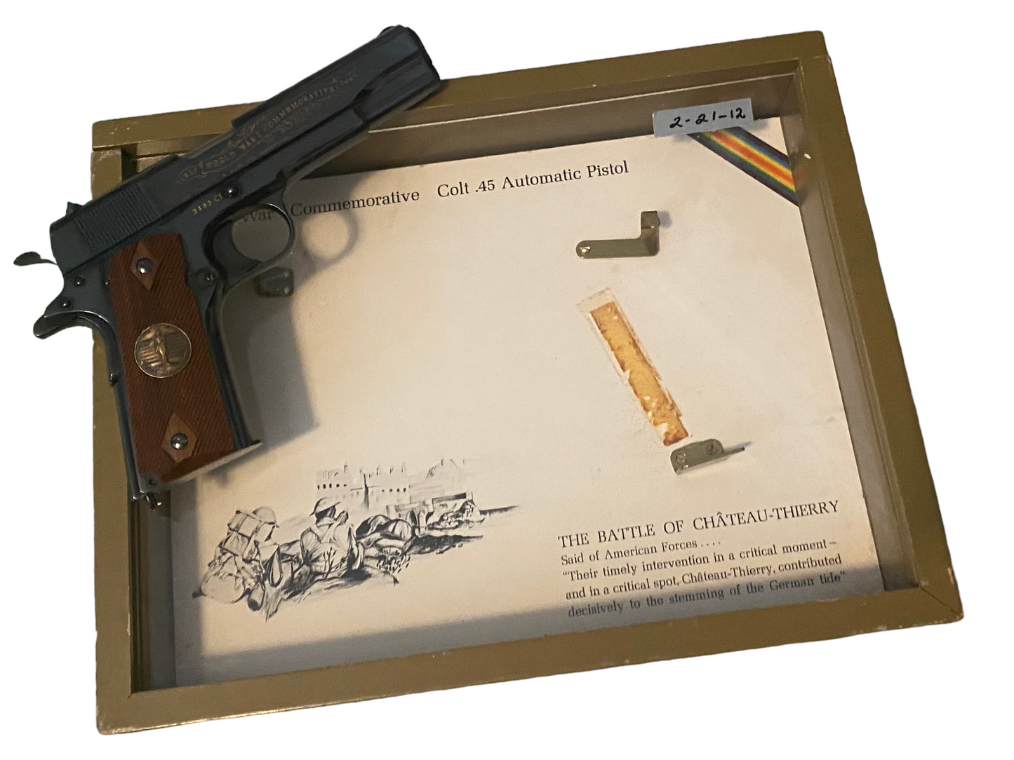 COLT WWI COMMEMORATIVE 1911 PISTOL WITH FRAME