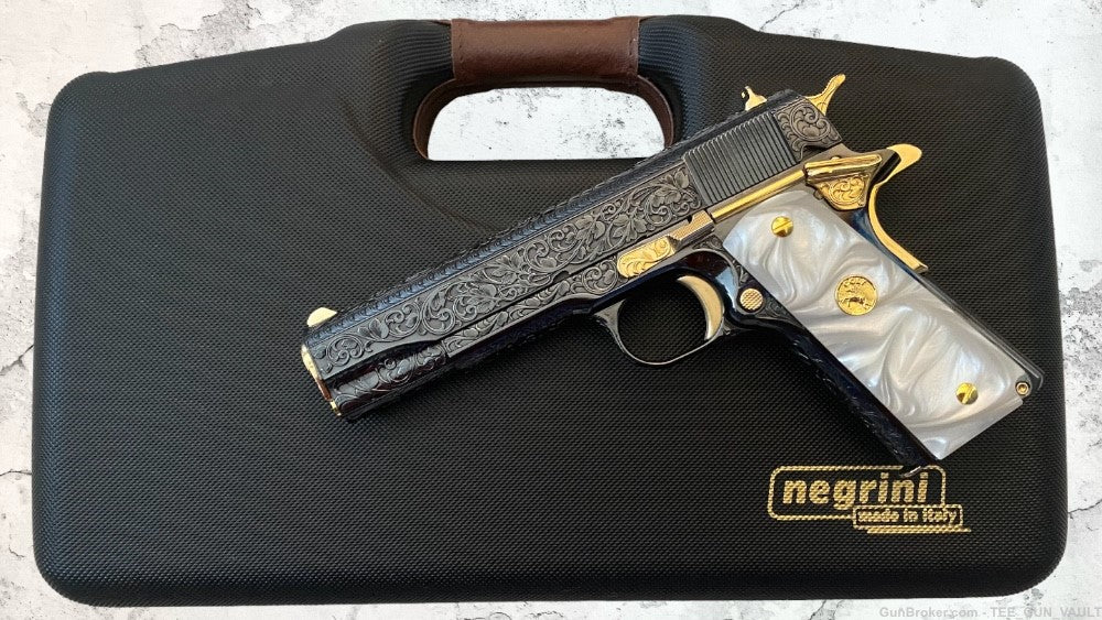 CUSTOM COLT 1911 GOVERNMENT ROYAL BLUE FINISH WITH 24k GOLD ACCENTS NIB!