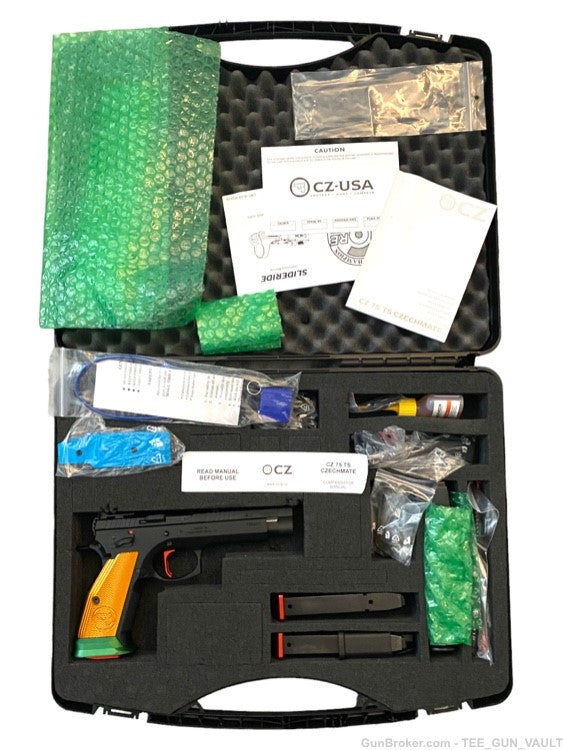 CZ 75 TS CZECHMATE PARROT SEMI AUTO 9MM COMPETITION NIB