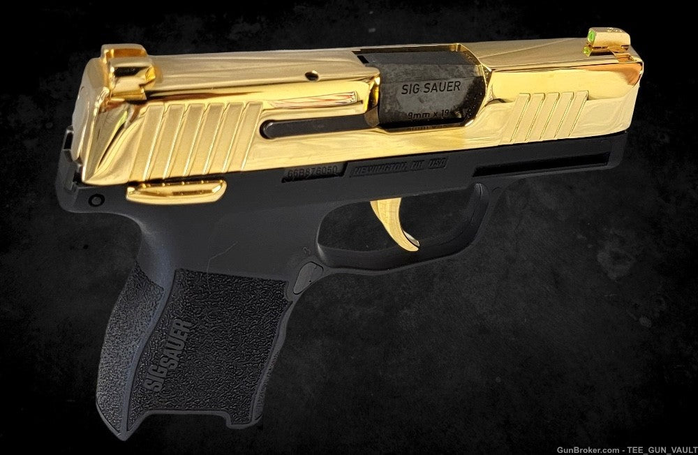 SIG SAUER P365 CARRY 9MM 24k GOLD PLATED NIB!
