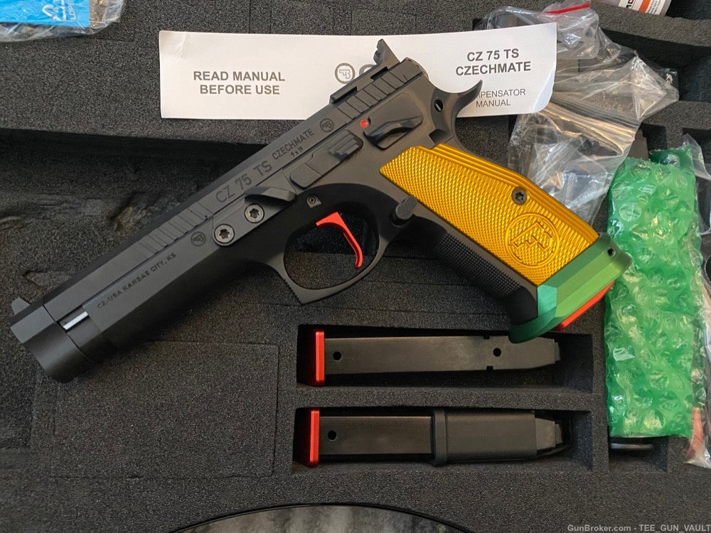 CZ 75 TS CZECHMATE PARROT SEMI AUTO 9MM COMPETITION NIB
