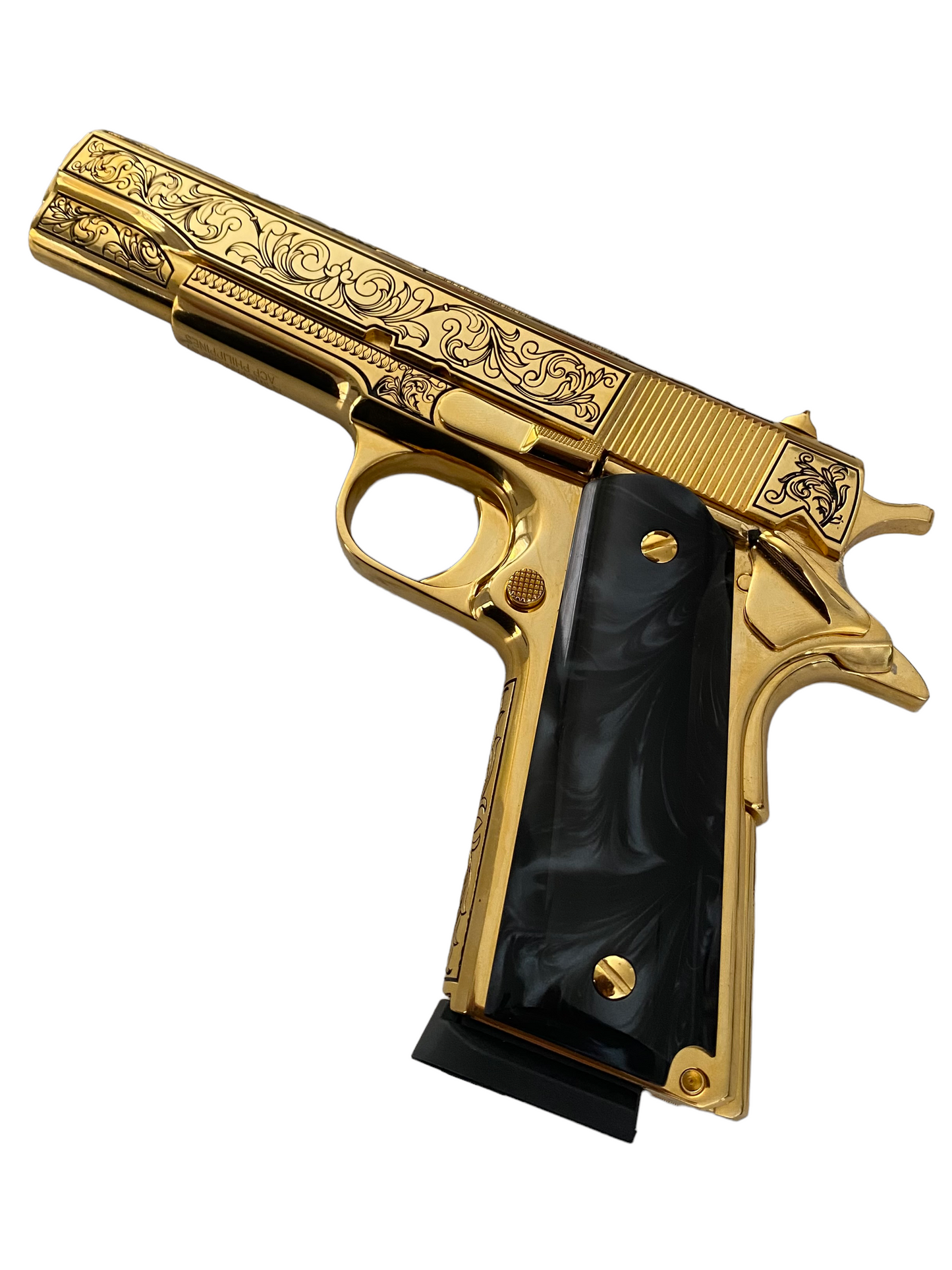 ROCK ISLAND 1911 24K GOLD PLATED SCROLL ENGRAVED 45ACP