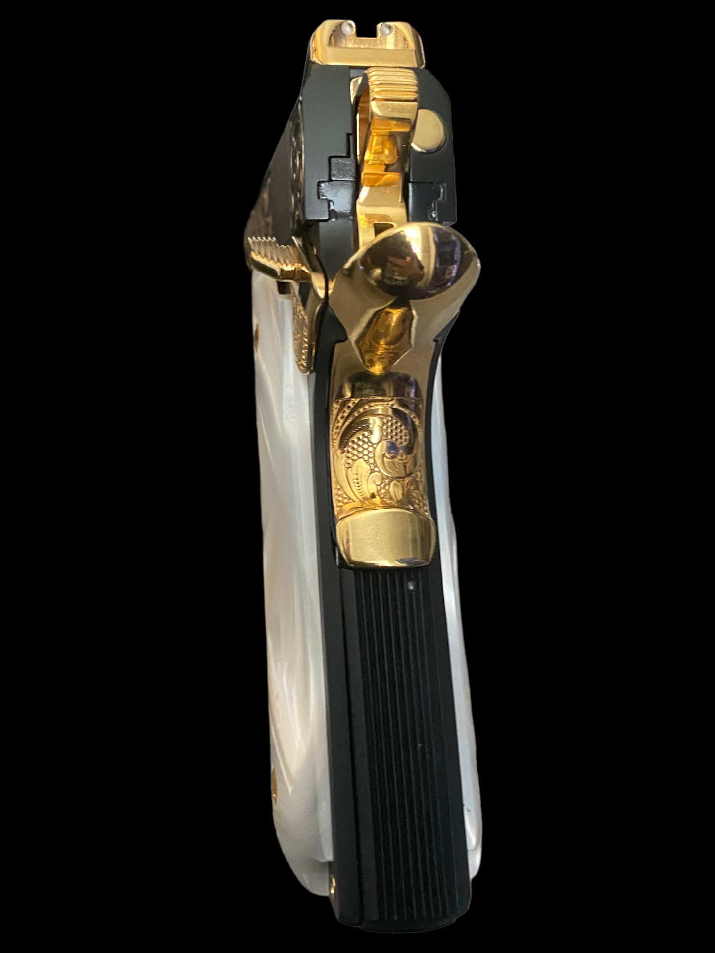 SPRINGFIELD GARRISON 1911 ENGRAVED 9MM WITH 24K GOLD ACCENTS