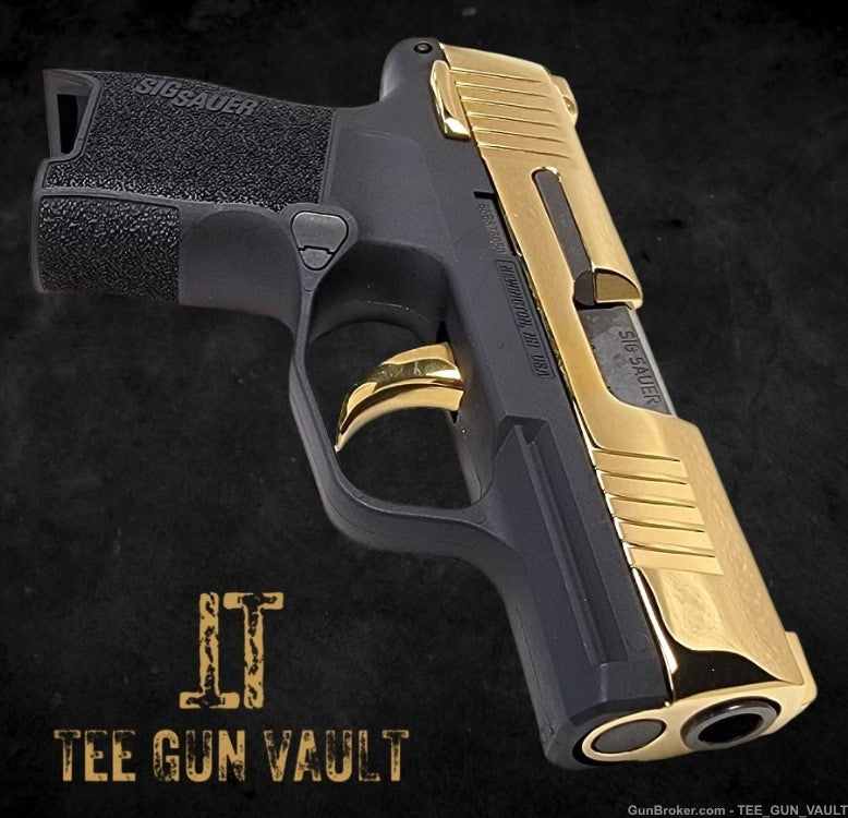 SIG SAUER P365 CARRY 9MM 24k GOLD PLATED NIB!
