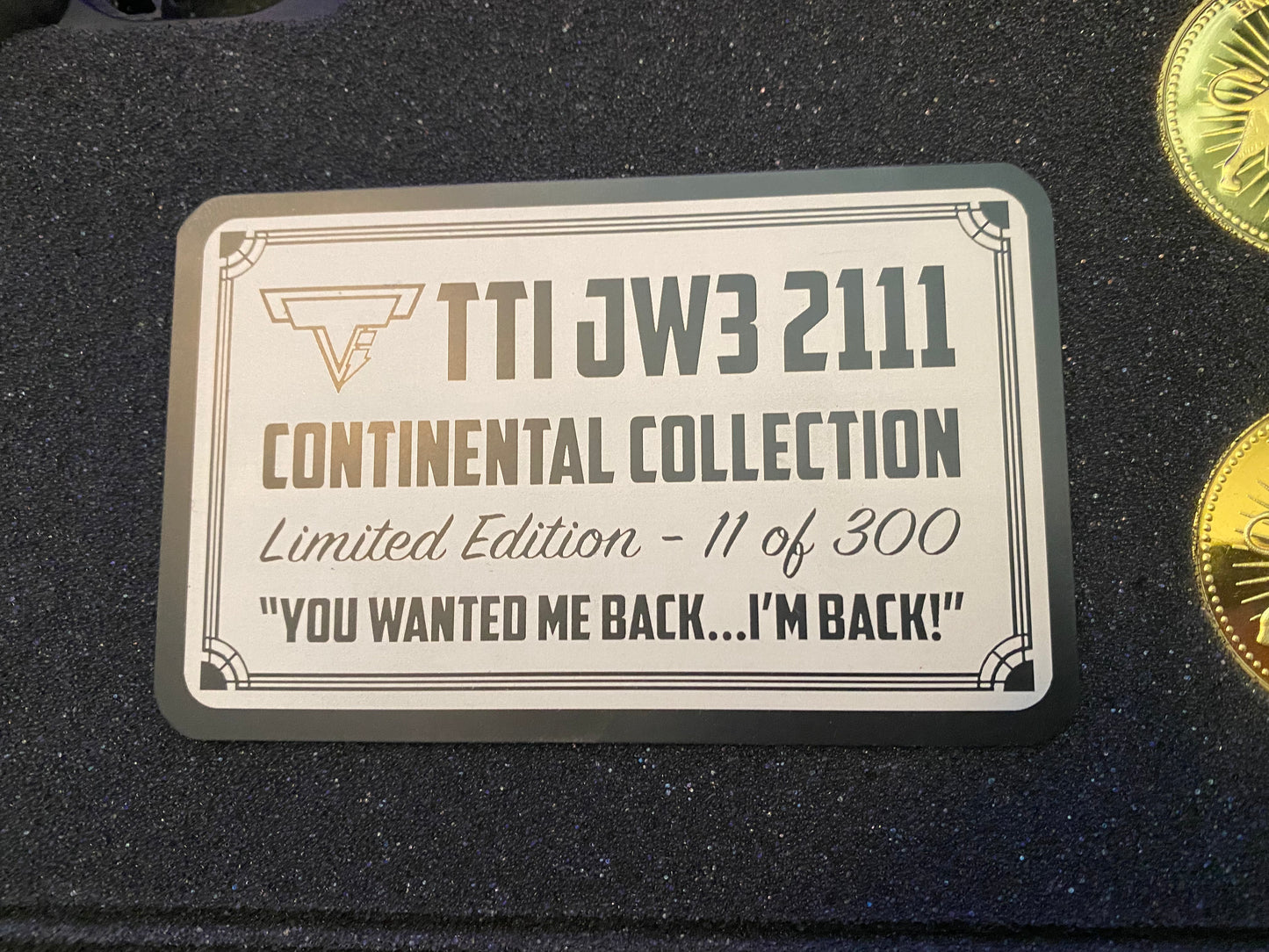 TARAN TACTICAL JW3 COMBAT MASTER LIMITED EDITION 1/300 SET SERIAL NUMBER 11 !!!