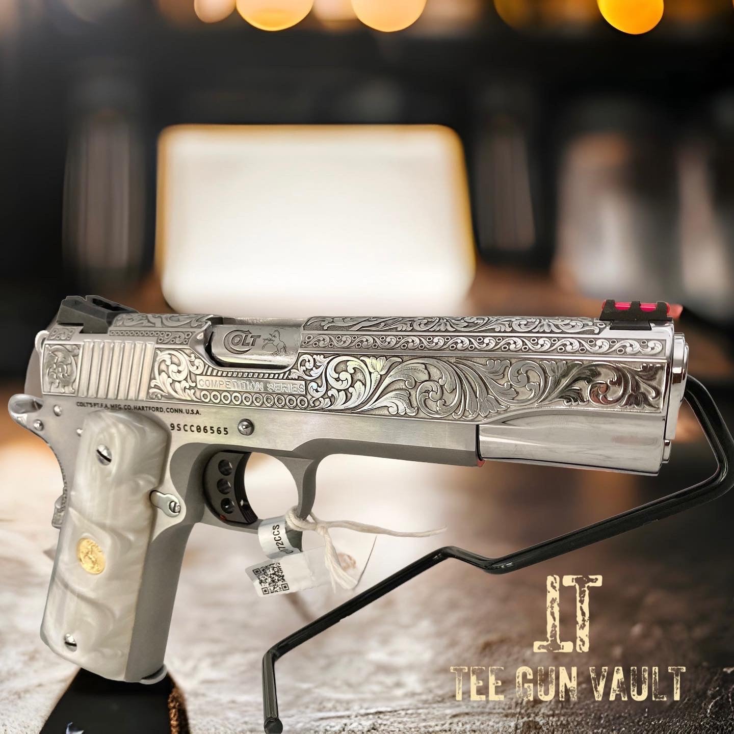 COLT COMPETITION 1911 CUSTOM MADE FULLY ENGRAVED AND POLISHED 9MM