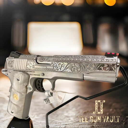 COLT COMPETITION 1911 CUSTOM MADE FULLY ENGRAVED AND POLISHED 9MM