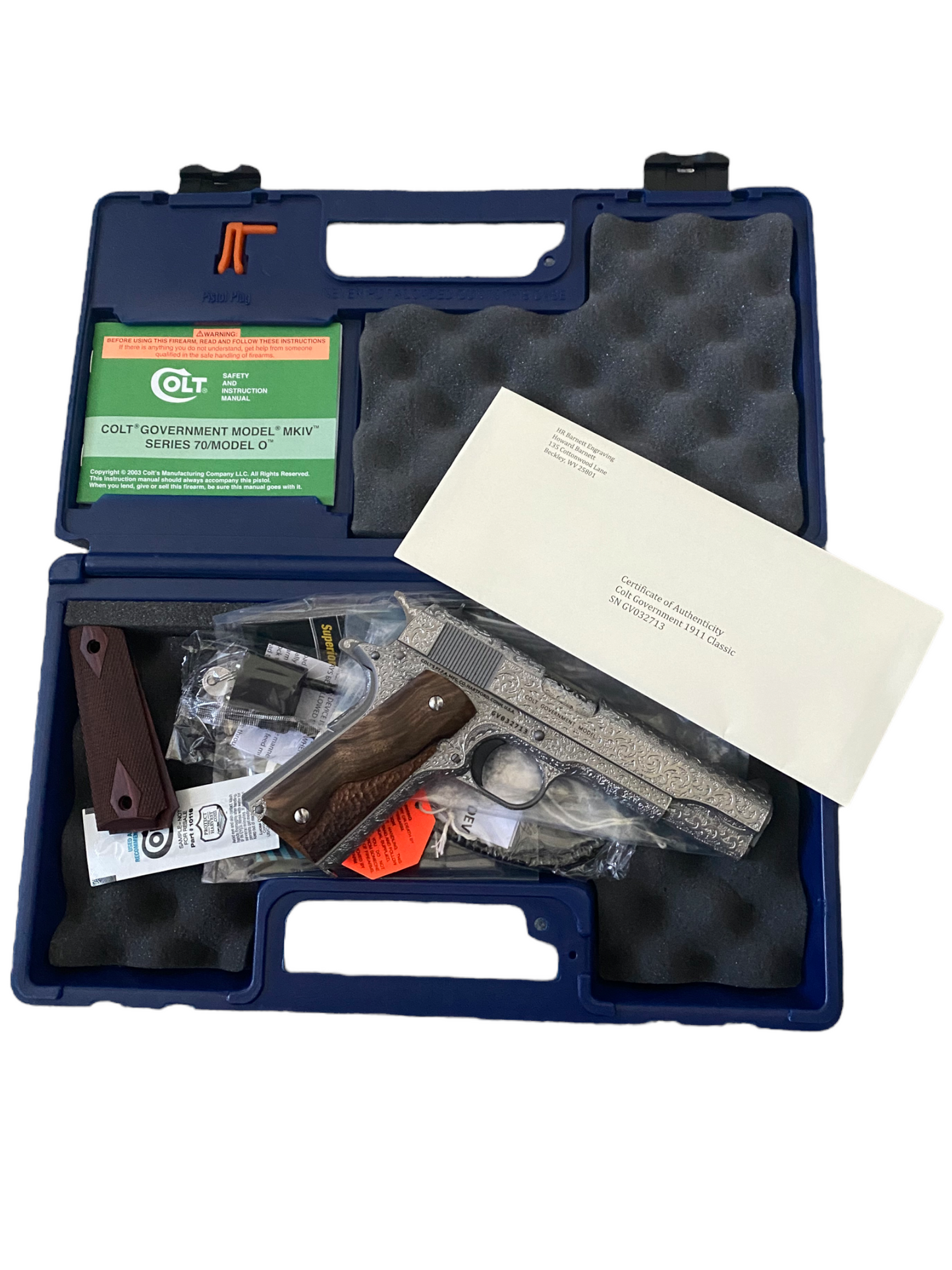 COLT 1911 CUSTOM GOVERNMENT 5” 45ACP FULLY ENGRAVED