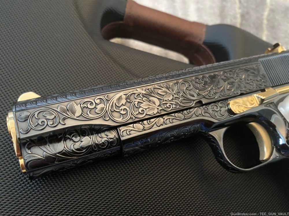 CUSTOM COLT 1911 GOVERNMENT ROYAL BLUE FINISH WITH 24k GOLD ACCENTS NIB!