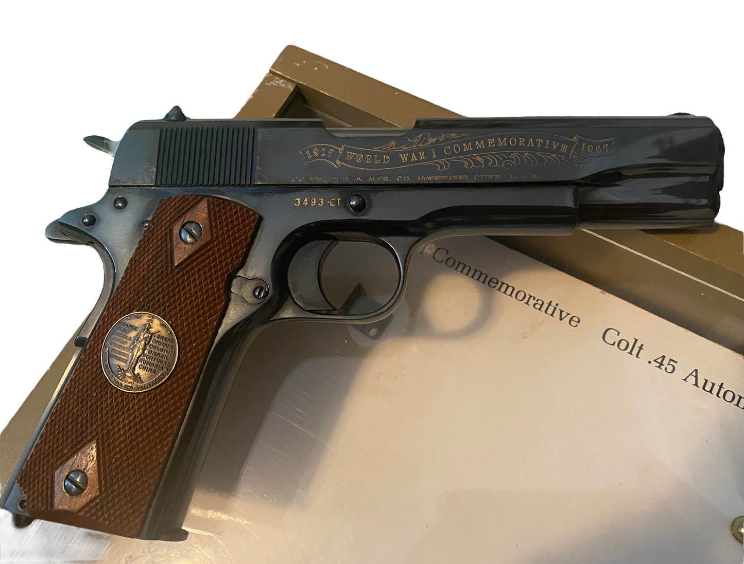 COLT WWI COMMEMORATIVE 1911 PISTOL WITH FRAME