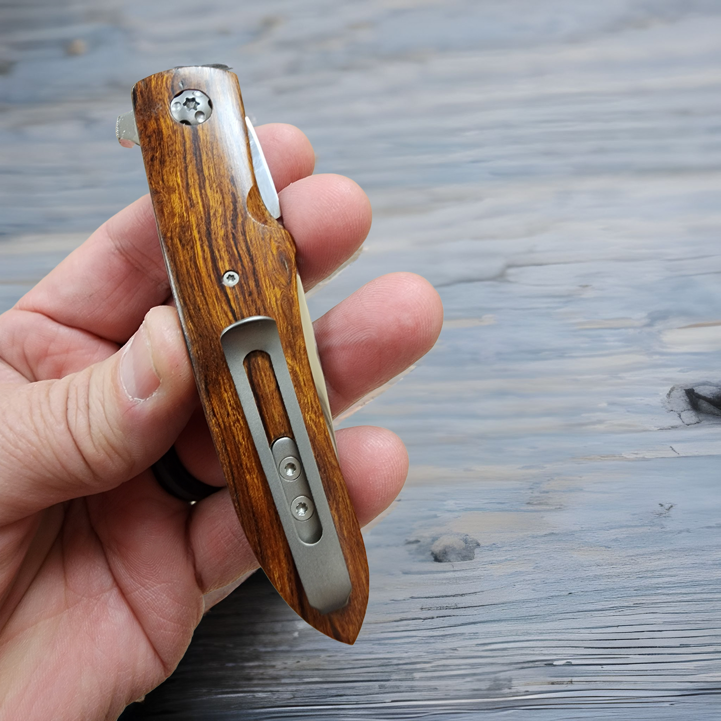 NIGHHAWK CUSTOM HAND BUILT FOLDING KNIFE, 3 " XHP STEEL