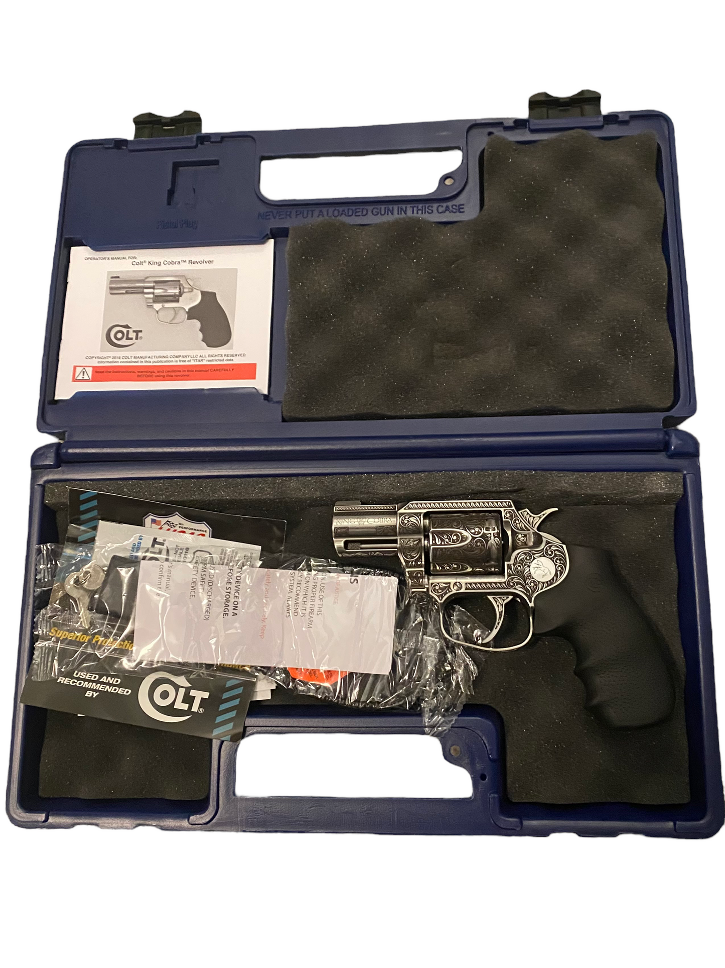 COLT CUSTOM KING COBRA REVOLVER 2” FULLY ENGRAVED (preowned)