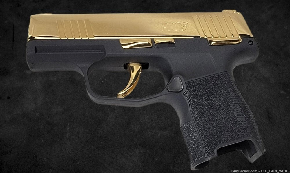 SIG SAUER P365 CARRY 9MM 24k GOLD PLATED NIB!