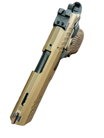 NIGHTHAWK CUSTOM BDS9 COMMANDER 4.25” SANDHAWK FINISH WITH NIGHT FIGHTER KNIFE 9MM