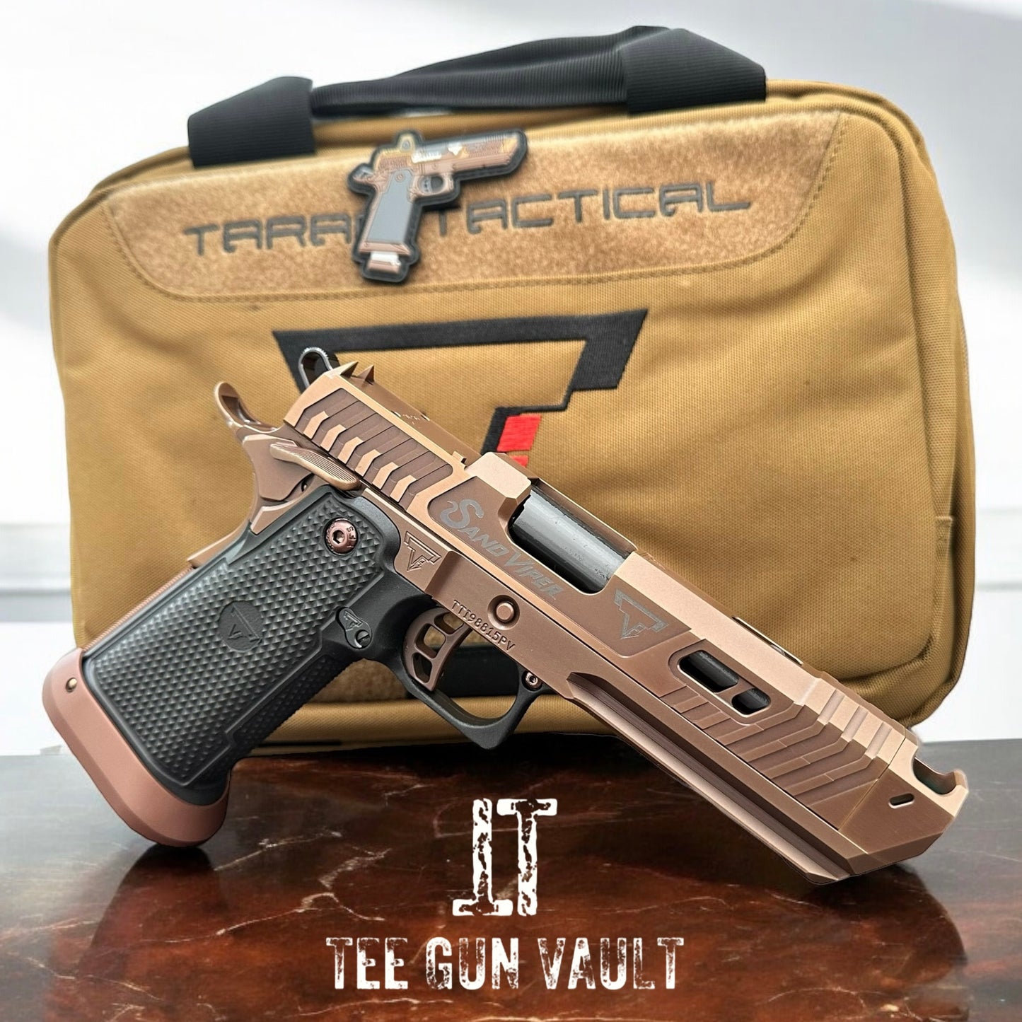 TARAN TACTICAL SAND VIPER NEW GRIPS 2011 9MM. READY TO SHIP