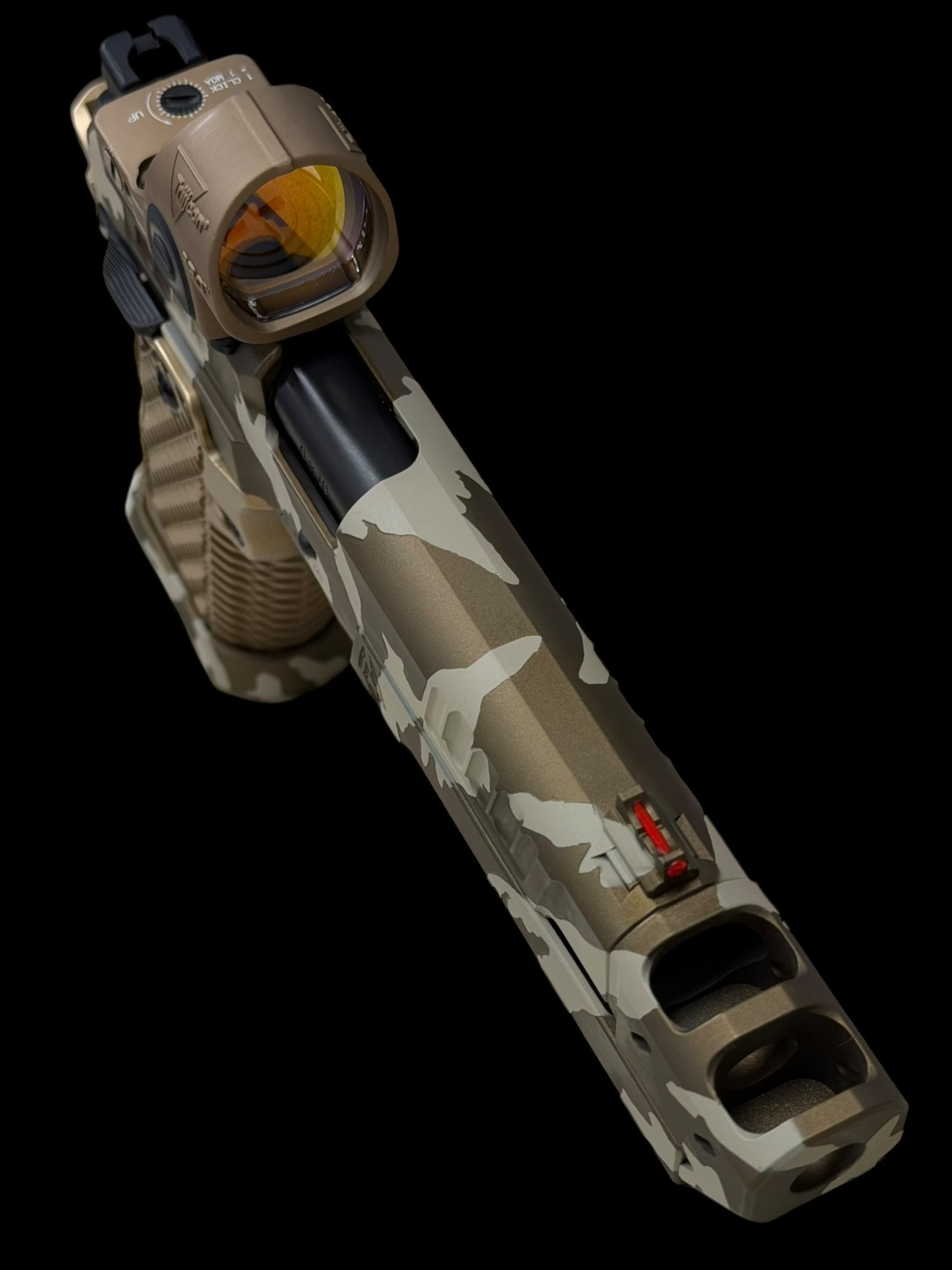 STACCATO P CUSTOM BRONZE MULTI CAM COMPENSATED WITH T7 ALUMINUM GRIPS AND SRO