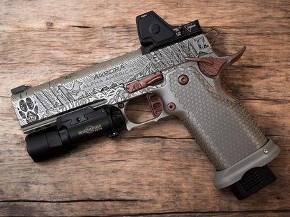 ALPHA AMERICAN “AURORA” PORTED 5” GOV ALL STEEL COLLECTOR LIMITED EDITION 20 UNITS. 9MM