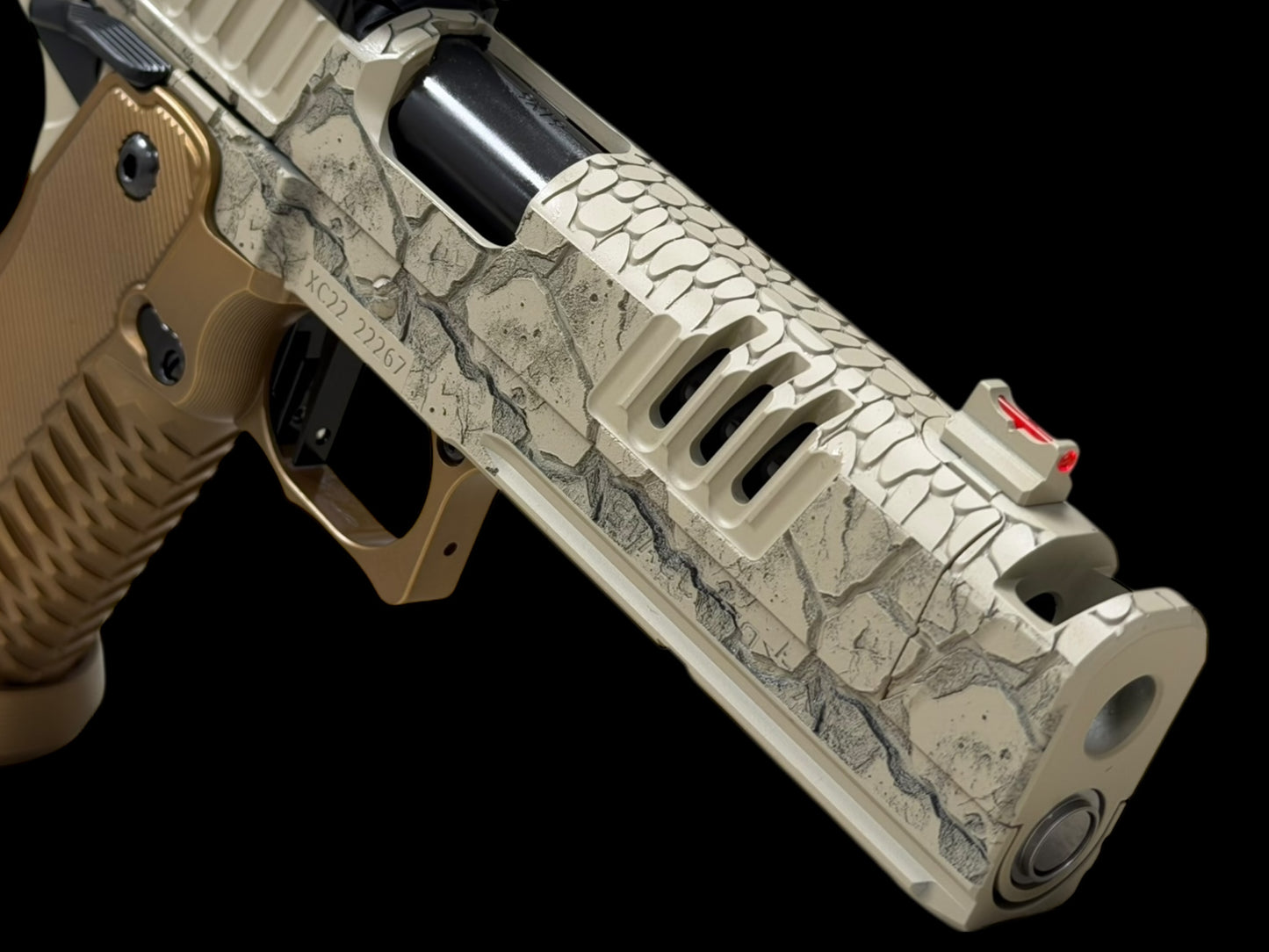 STACCATO CUSTOM XC “STONE FORGE” EDITION WITH EDGE TRIGGER AND T7 ALUMINUM GRIPS & ACRO P2